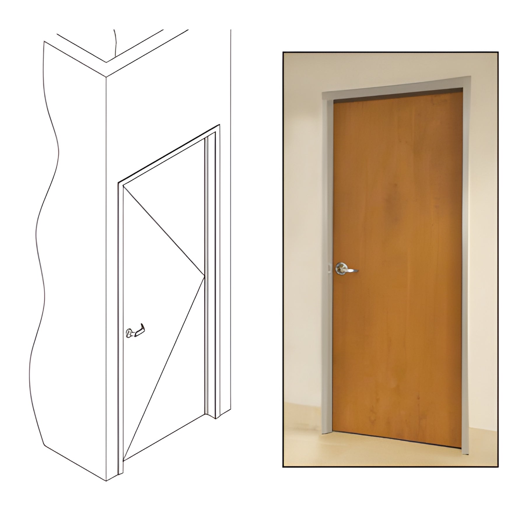 CRL 487 Clear Anodized OfficeFront™ Office Partition RH 3'0 x 7'0 Single Door Frame