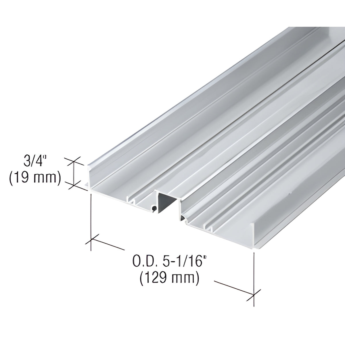 CRL 487 Mill OfficeFront™ Horizontal Mullion Base - 24'-2"