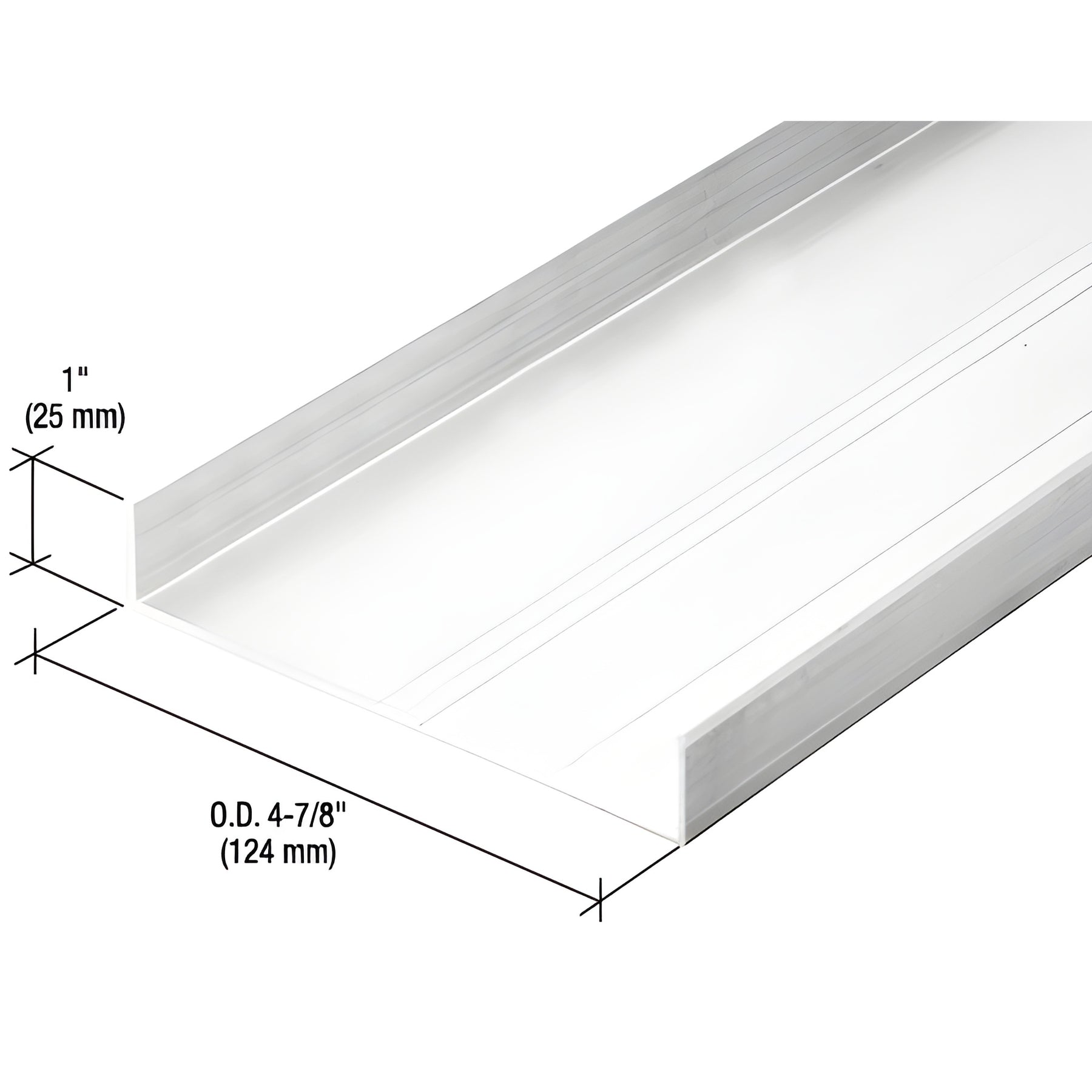 CRL 487 White KYNAR OfficeFront™ Floor Track - 24'2"