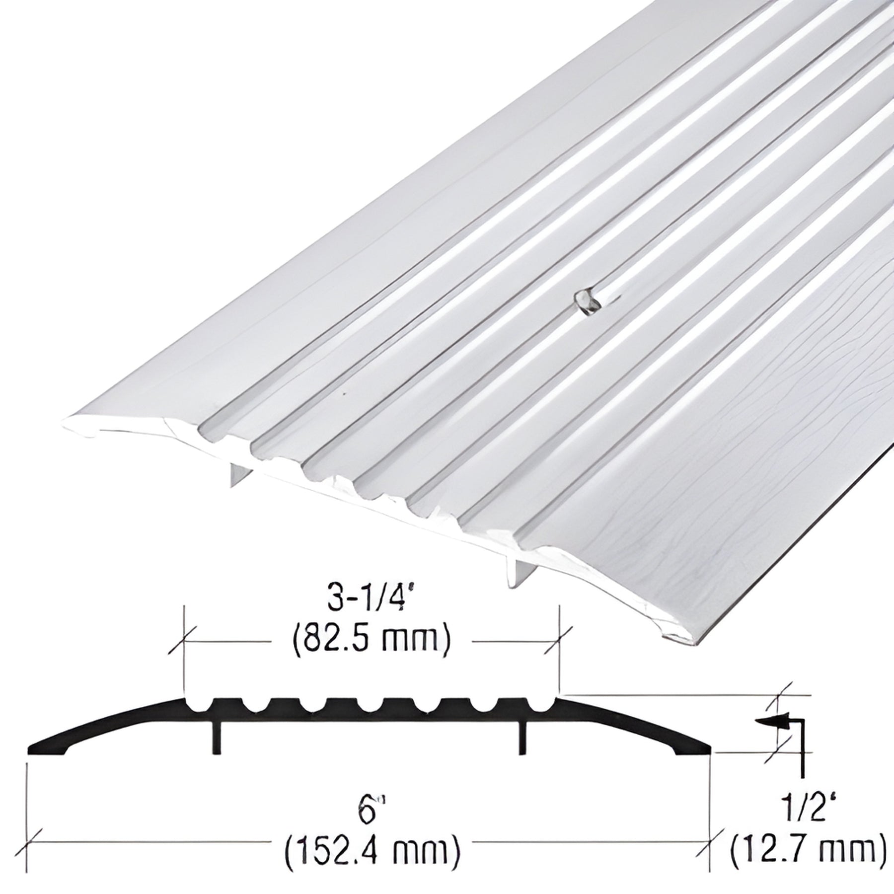 CRL 6" Aluminum Commercial Saddle Threshold - 73" Length