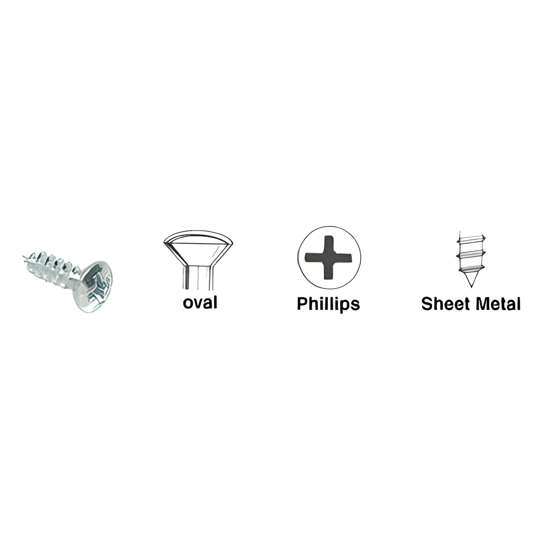 CRL 6 x 1/2" Oval Head Phillips Sheet Metal Screws