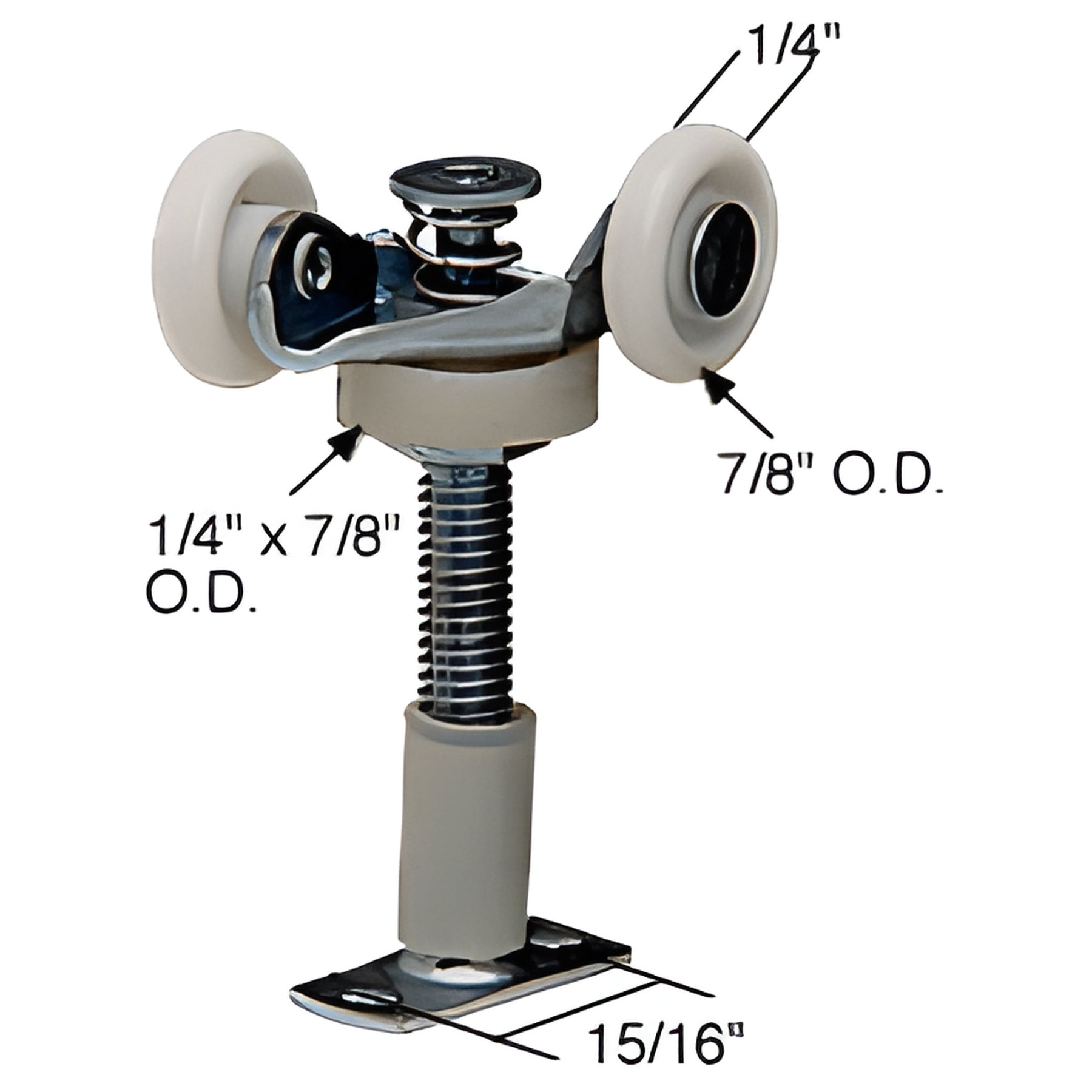 CRL 7/8" Twin Nylon Wardrobe Roller for Acme