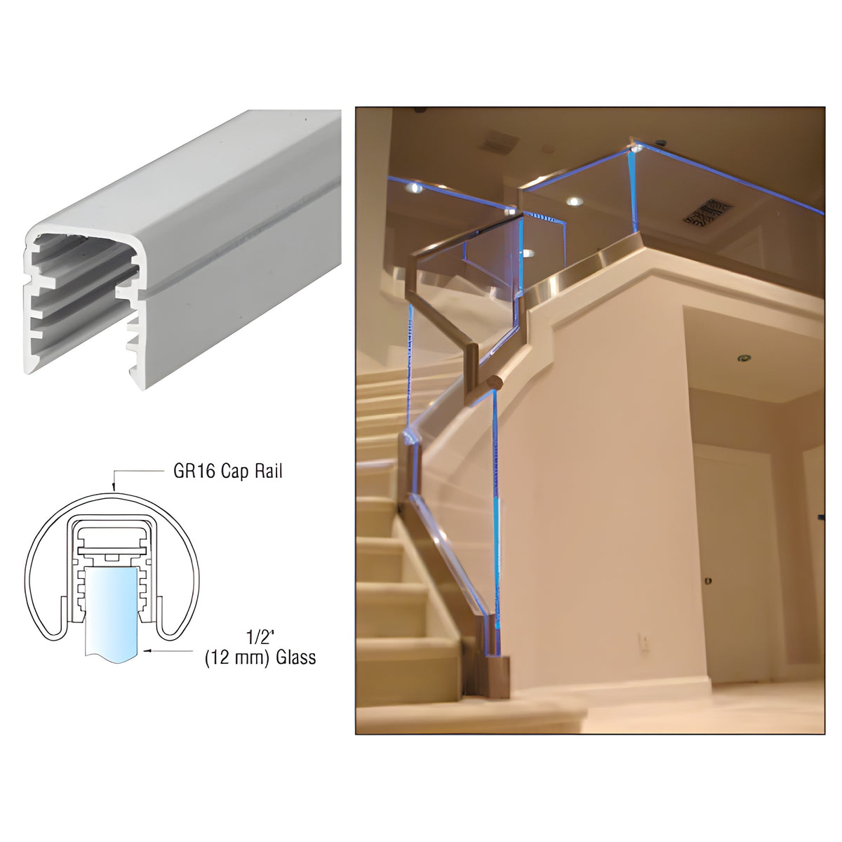 CRL 72" LED Rail Insert Only