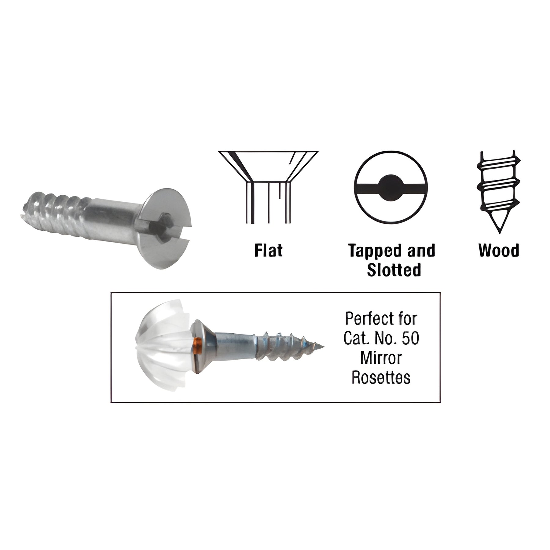 CRL #8 x 1-1/4" Tapped Head Wood Screws