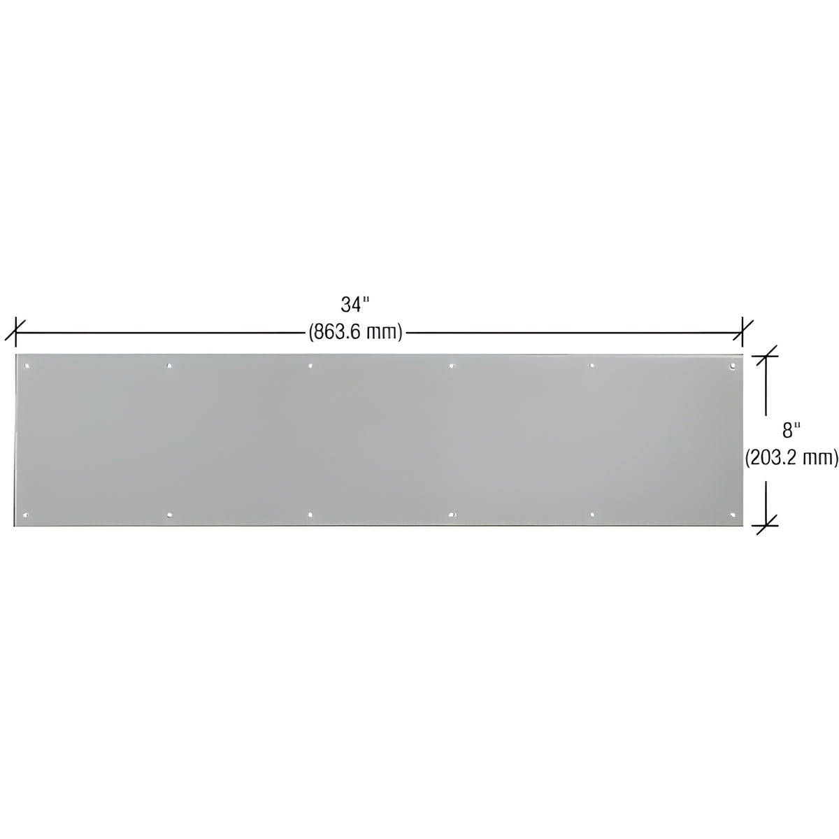 CRL 8" x 34" Brushed Stainless Kick Plate for 36" Doors