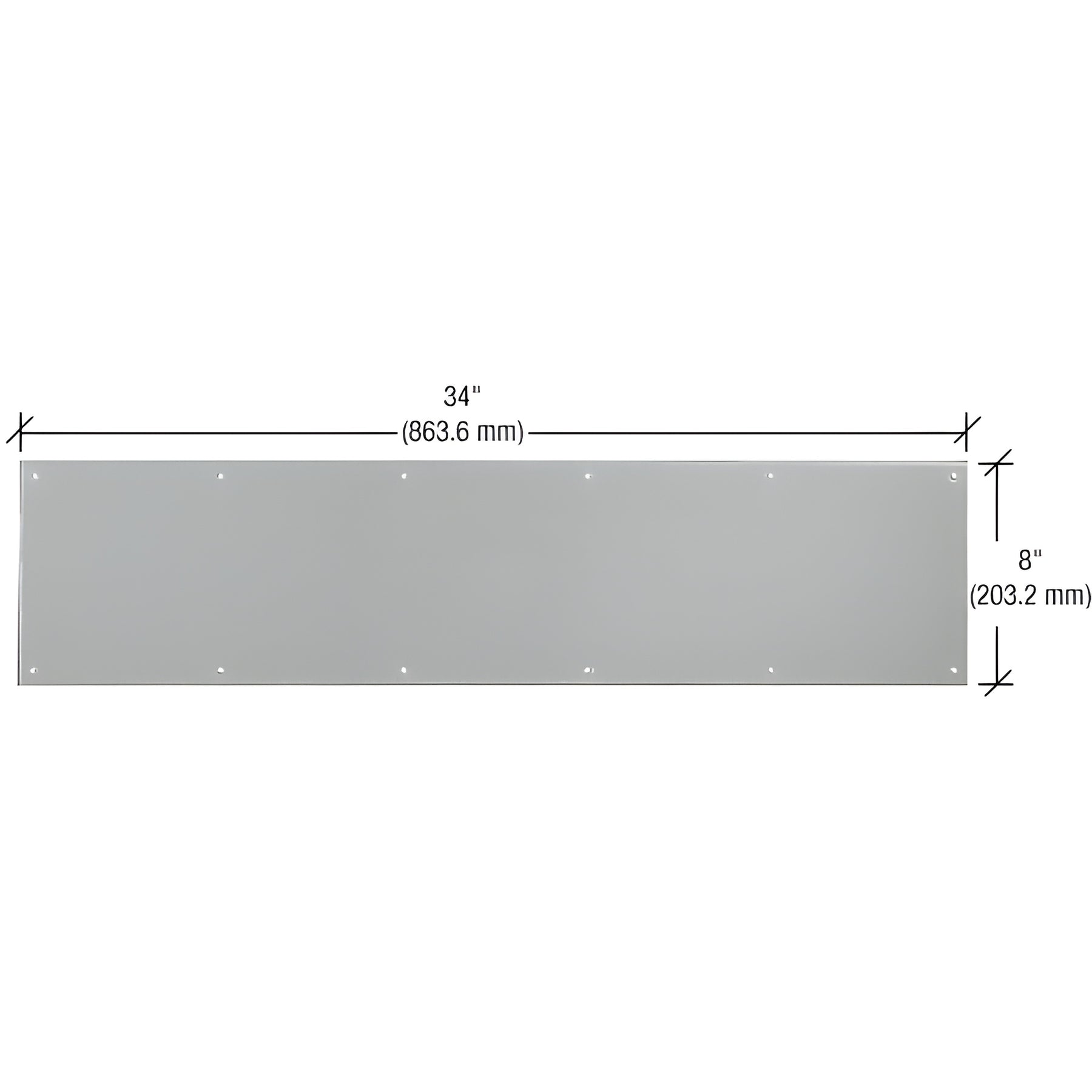 CRL 8" x 34" Brushed Stainless Kick Plate for 36" Doors