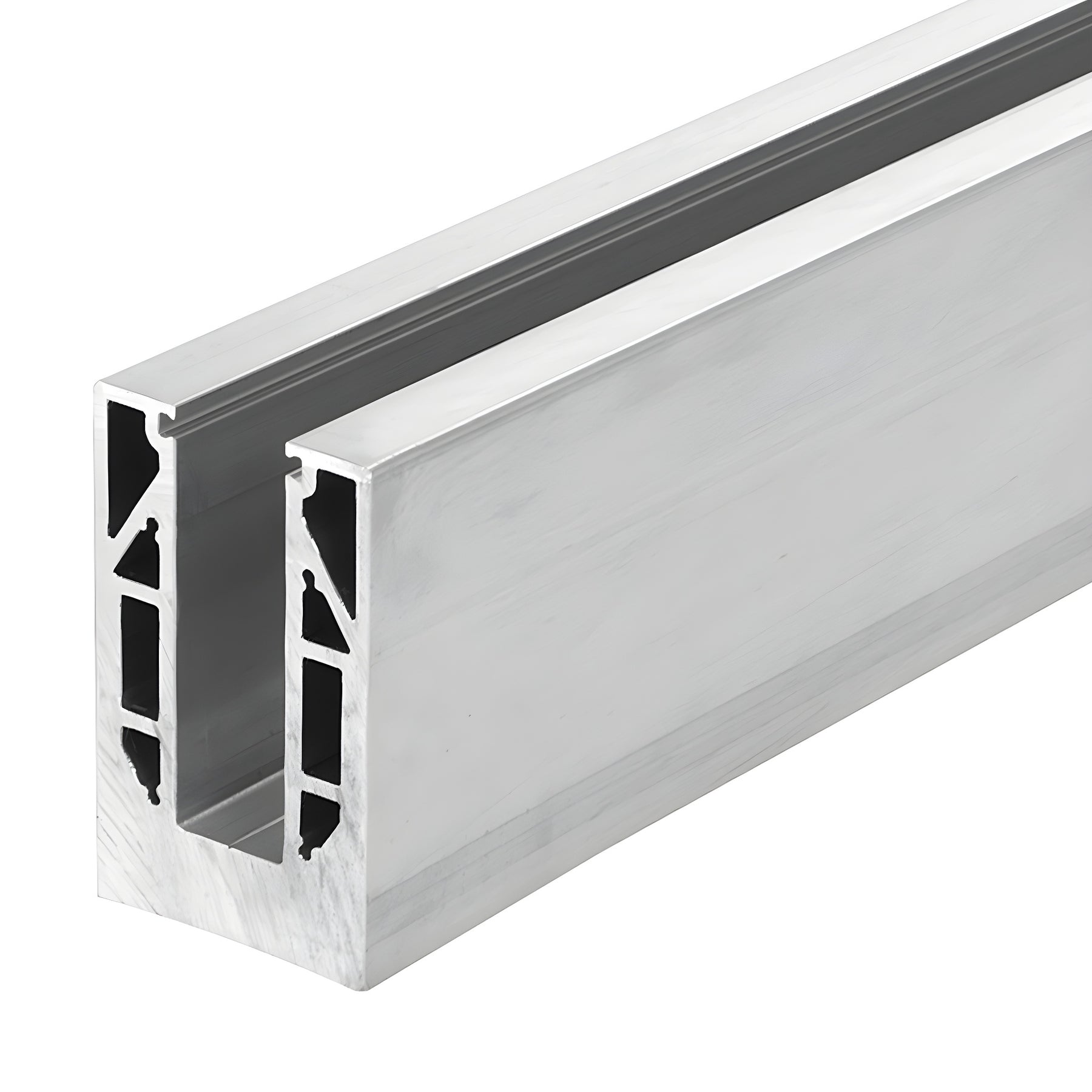 CRL 8B Series Mill Aluminum 240" Square Base Shoe Undrilled for 1/2" Glass