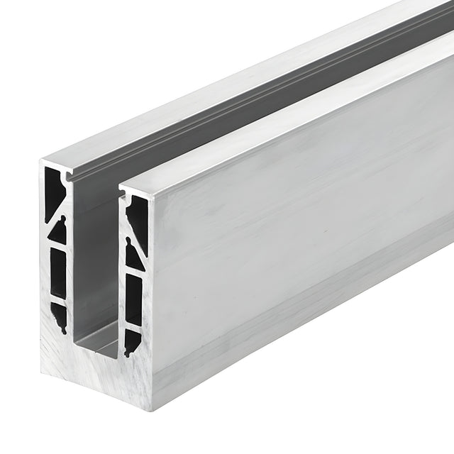 CRL 8B Series Mill Aluminum 120" Square Base Shoe Undrilled for 1/2" Glass