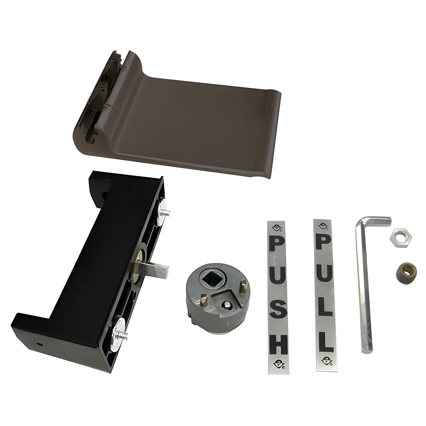 CRL Adams Rite® Bronze Anodized Push-Pull Paddle Handle - Push to Right