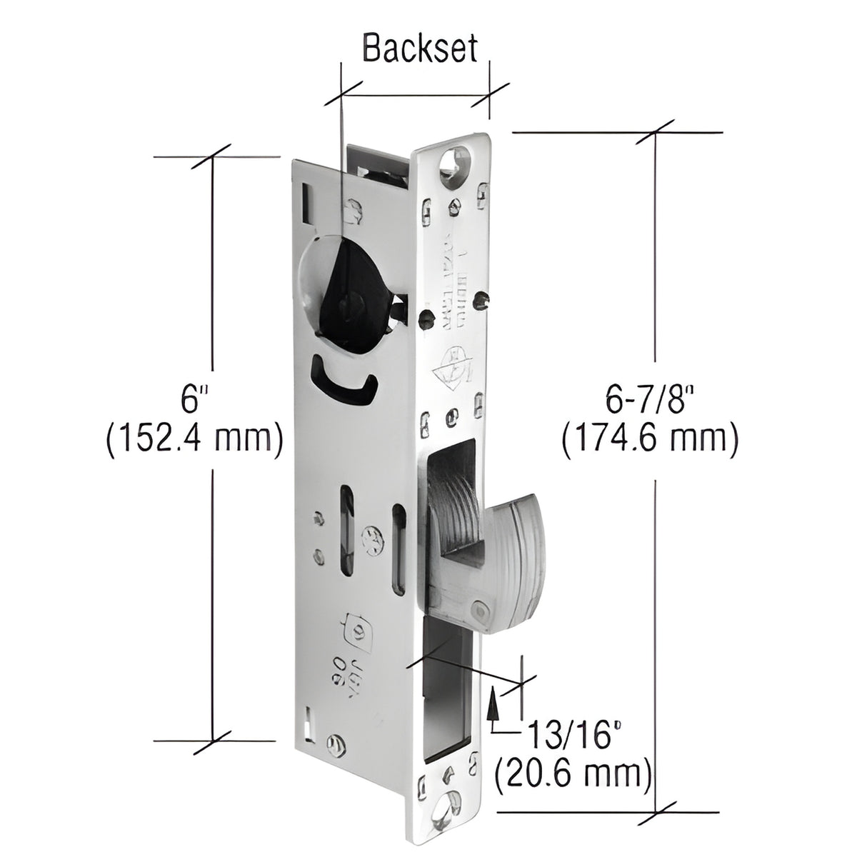 CRL Adams Rite® Hook Throw Deadlock With 1-1/8" Backset