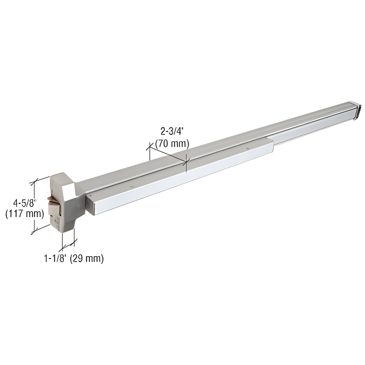CRL Aluminum 1900 Series Non-Handed Rim Panic Exit Device