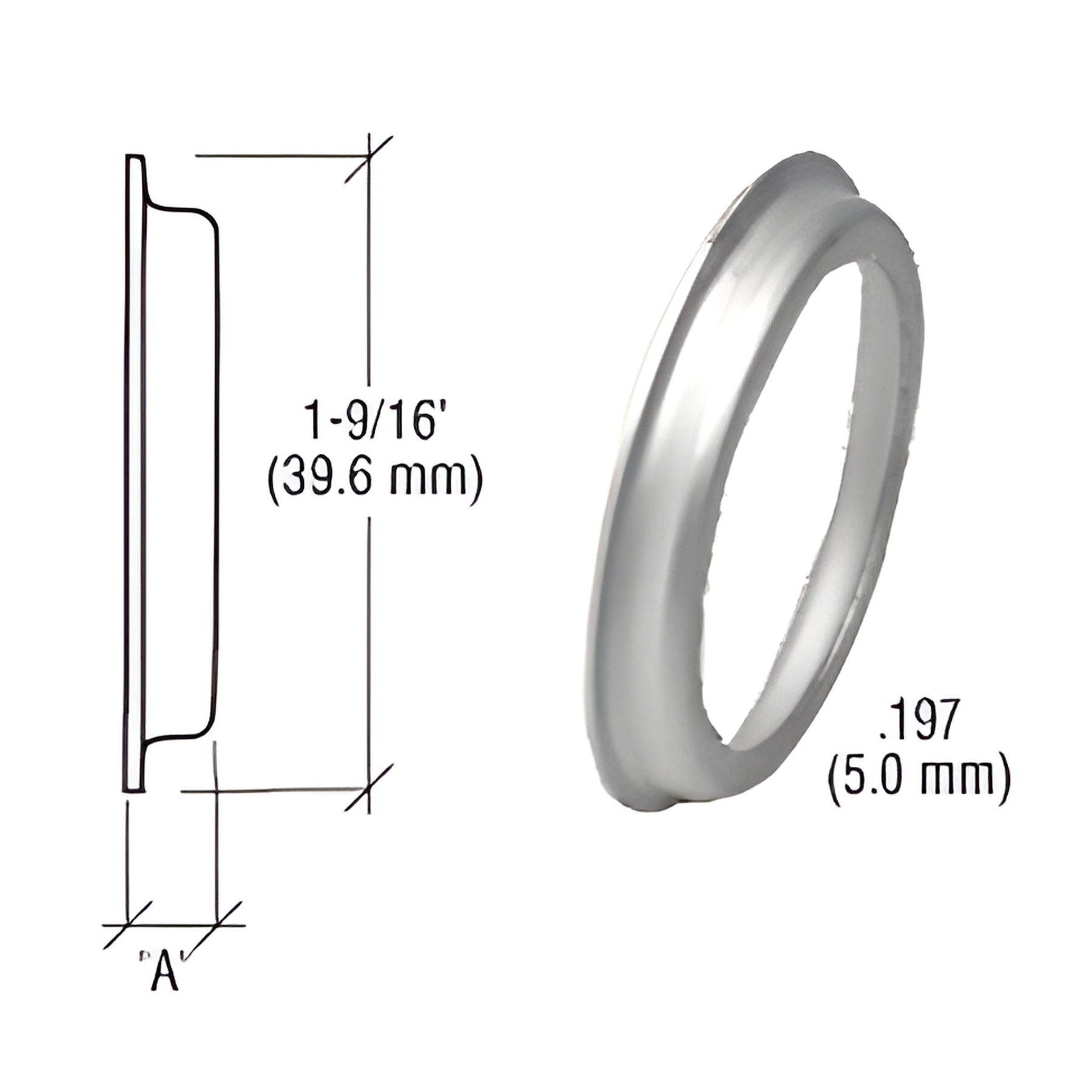 CRL Aluminum .197" Flared Cylinder Ring