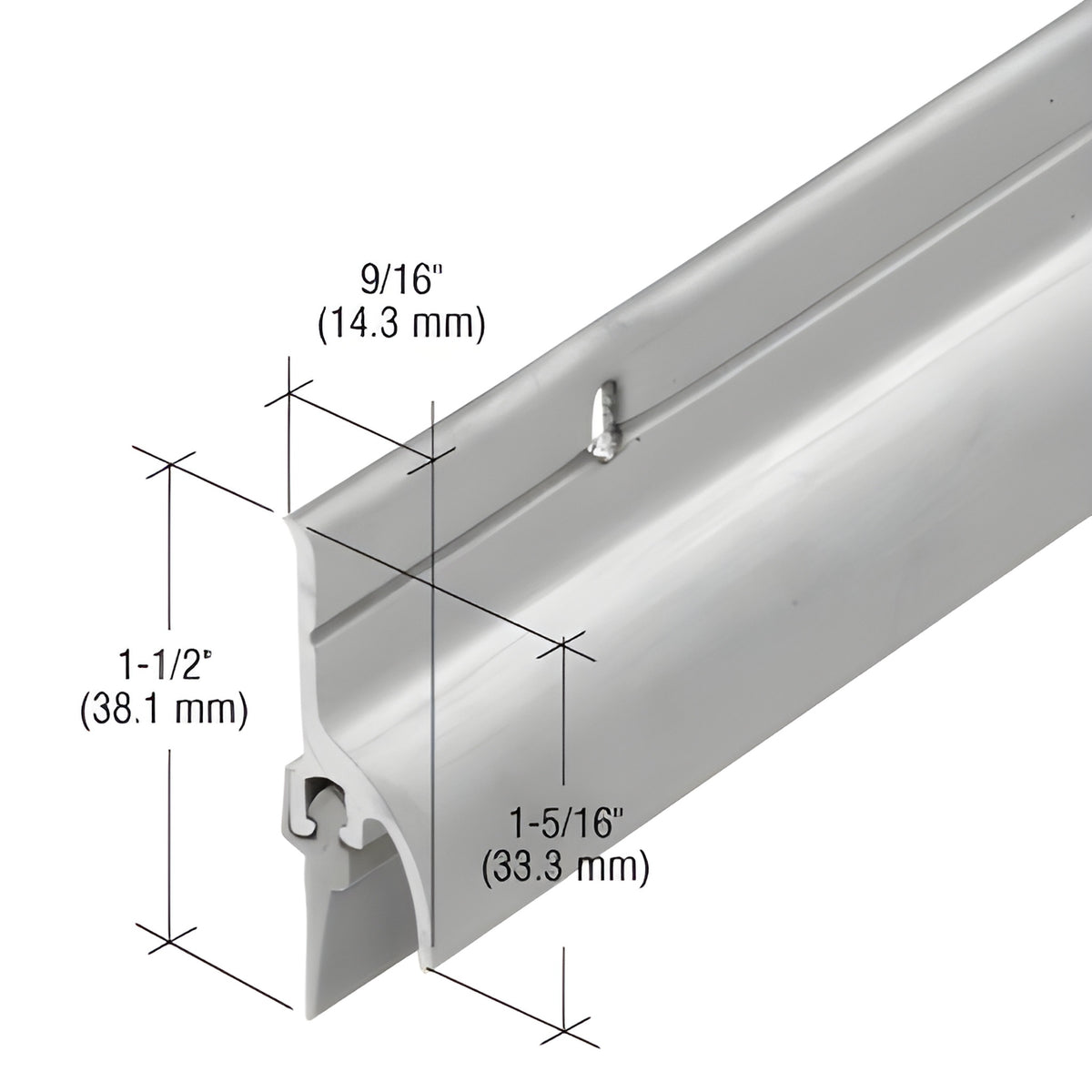 CRL Aluminum 36" Door Rain Drip with Vinyl Sweep