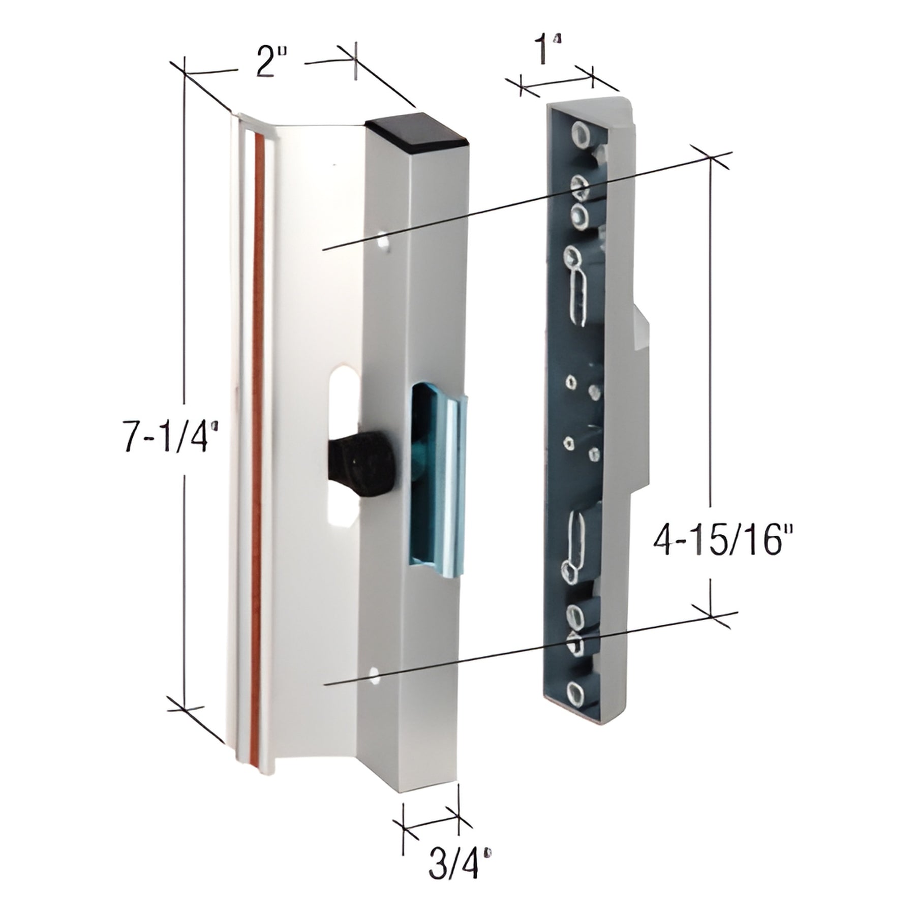 CRL Aluminum Clamp - Style Surface Mount Handle 4-15/16" Screw Holes