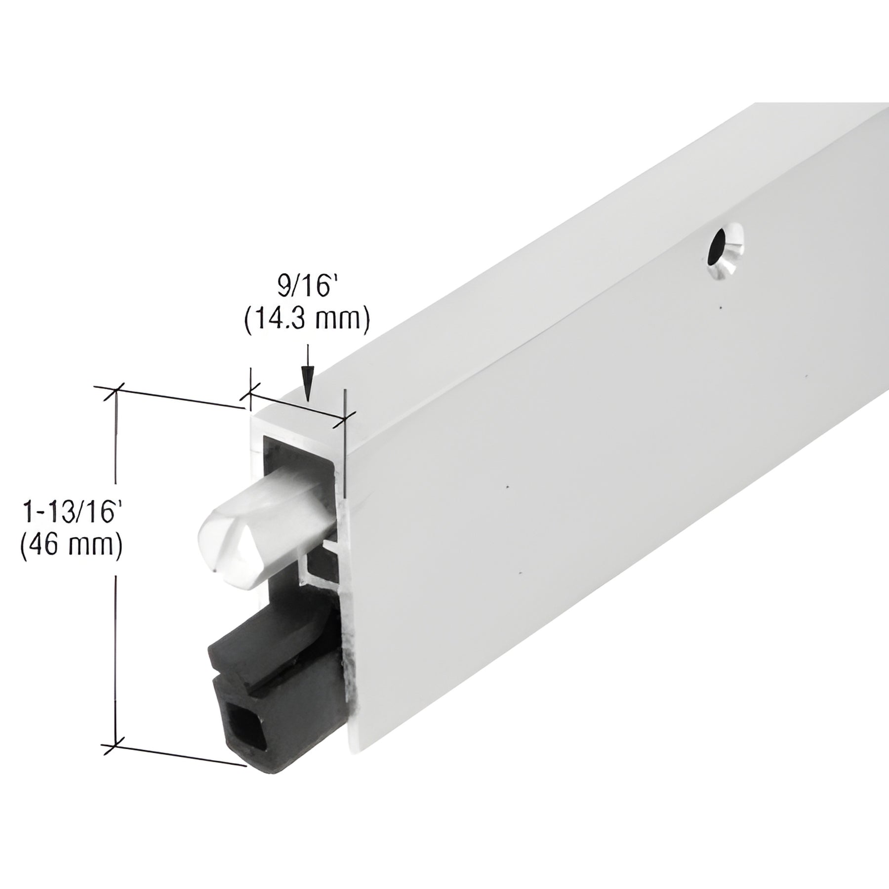 CRL Aluminum Commercial Medium-Duty Automatic Door Bottom for 36" Door
