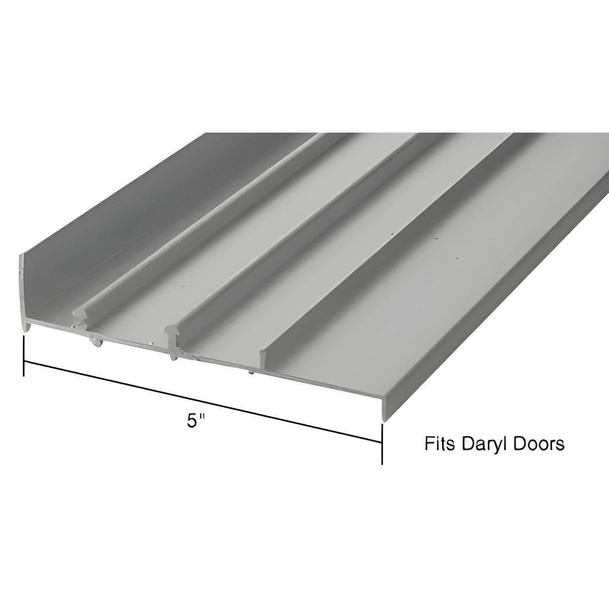 CRL Aluminum OEM Replacement Patio Door Threshold for Daryl Doors - 5" Wide x 8' Long