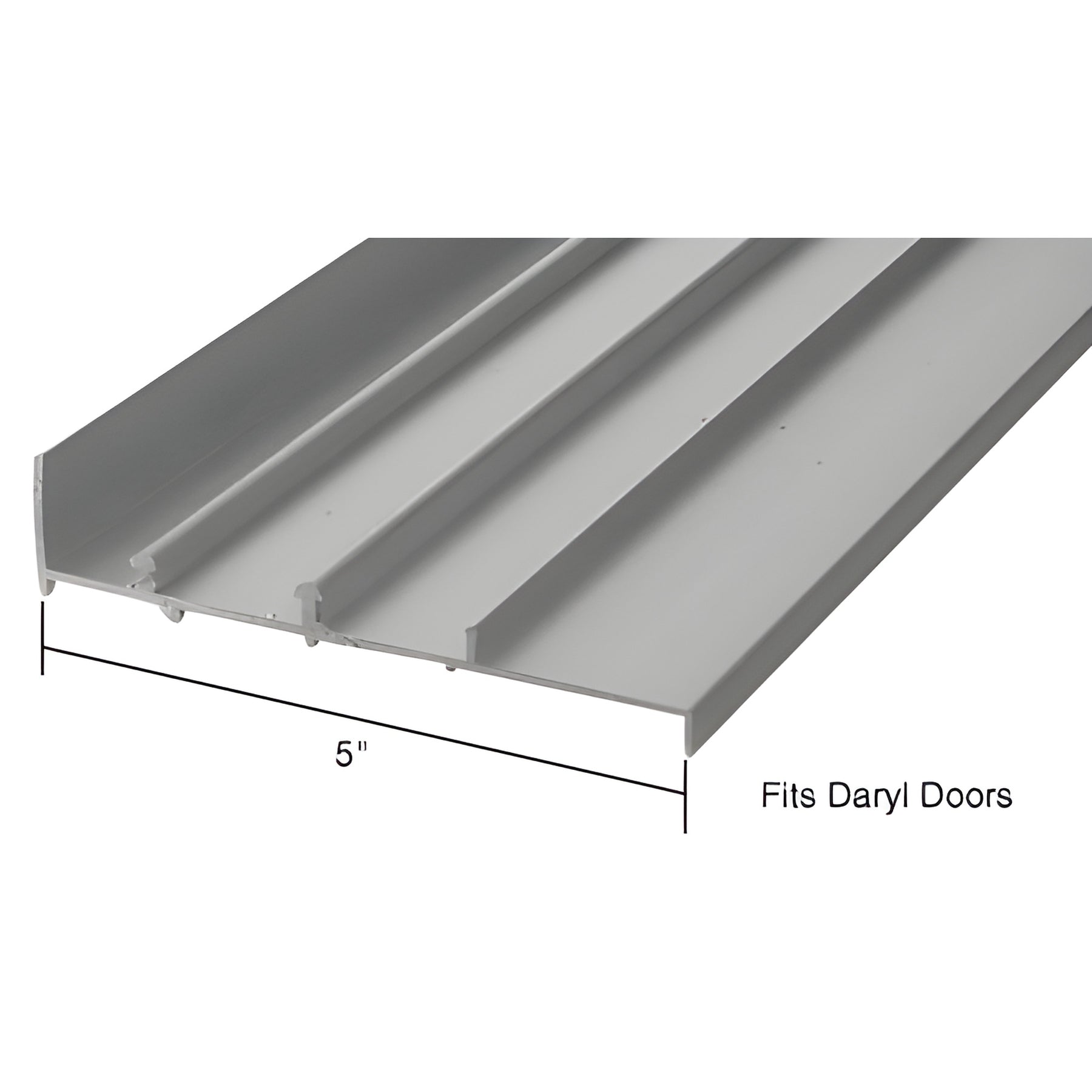 CRL Aluminum OEM Replacement Patio Door Threshold for Daryl Doors - 5" Wide x 8' Long