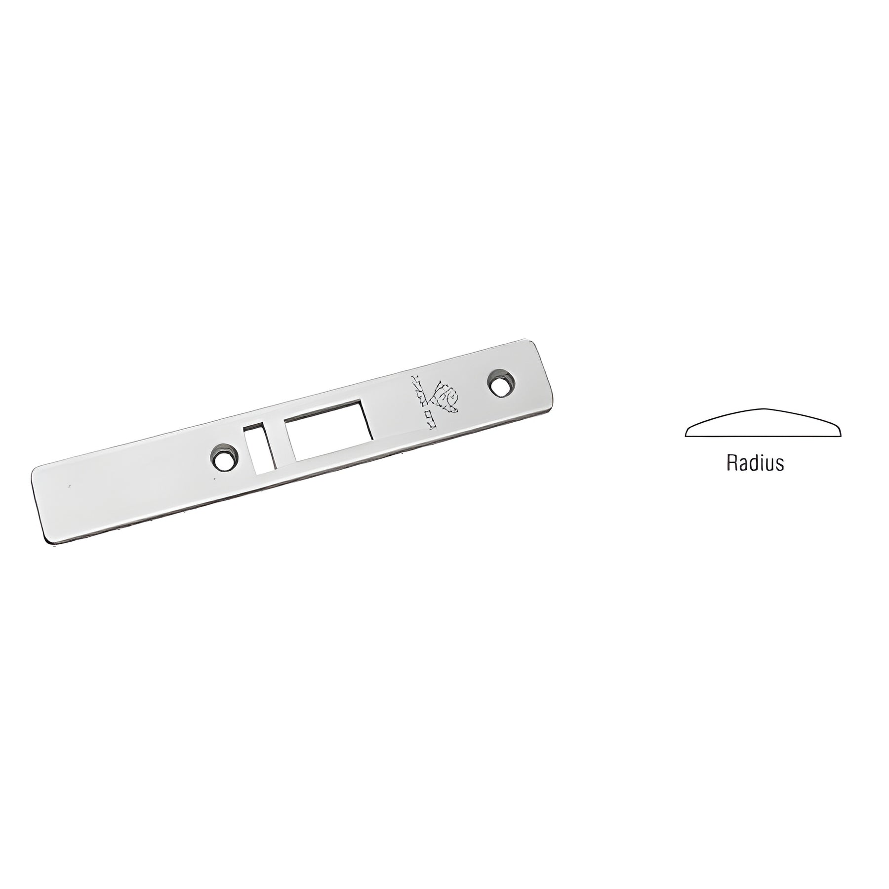 CRL Aluminum Radius Faceplate for AR4513 Series Deadlatch Locks