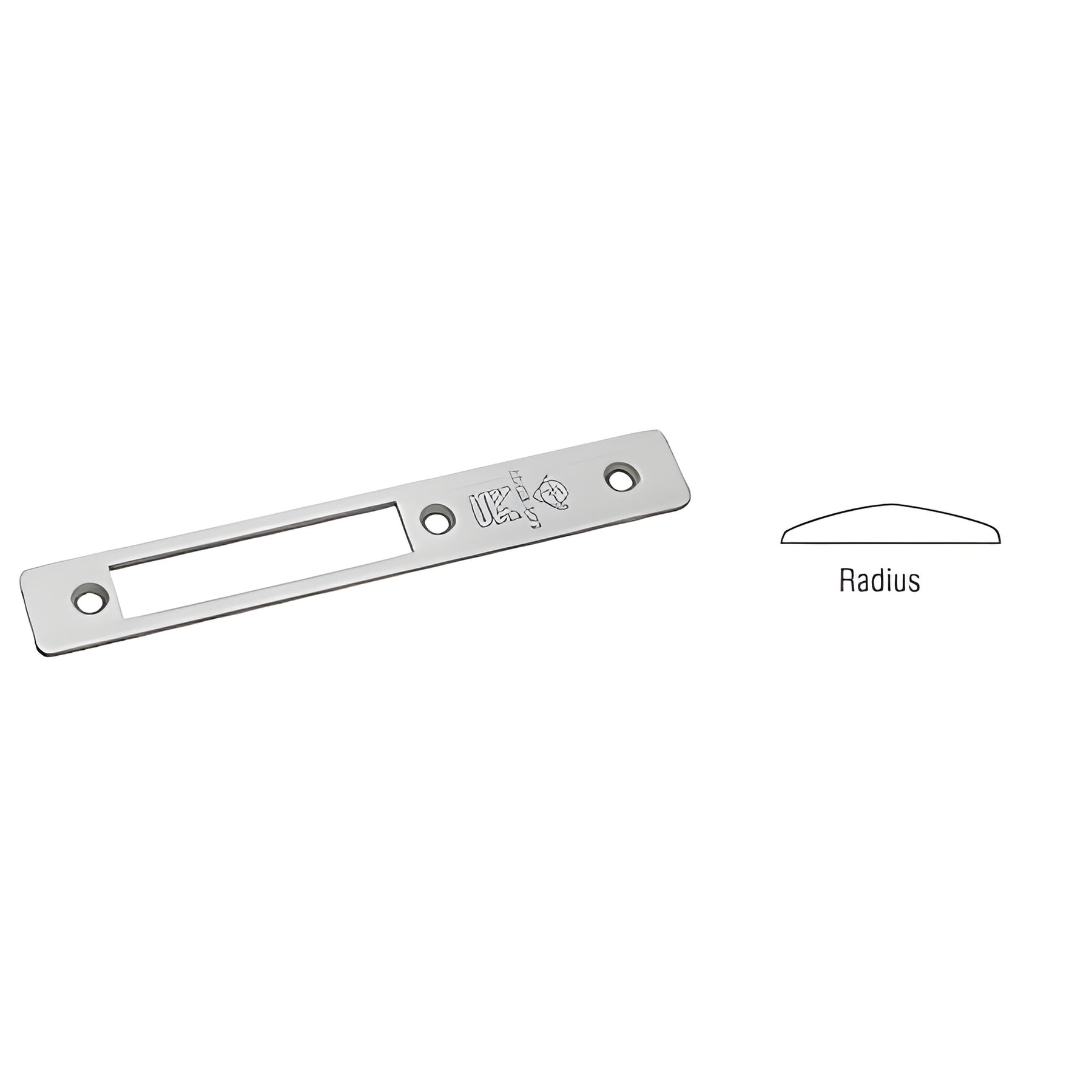 CRL Aluminum Radius Faceplate for MS1853 Series Long Throw Deadlocks