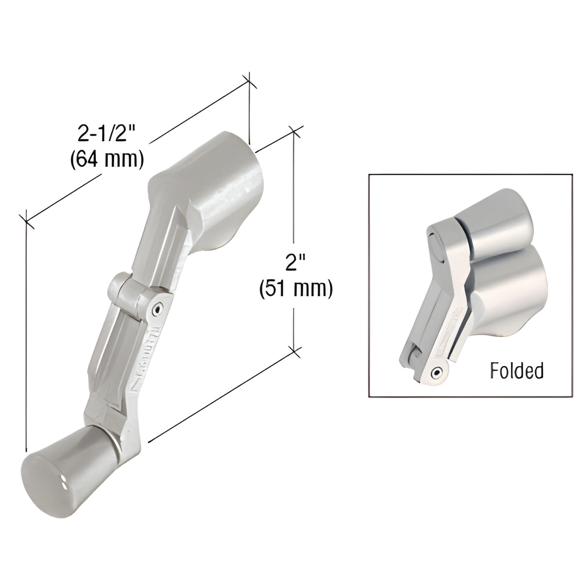 CRL Aluminum Universal Folding Handle