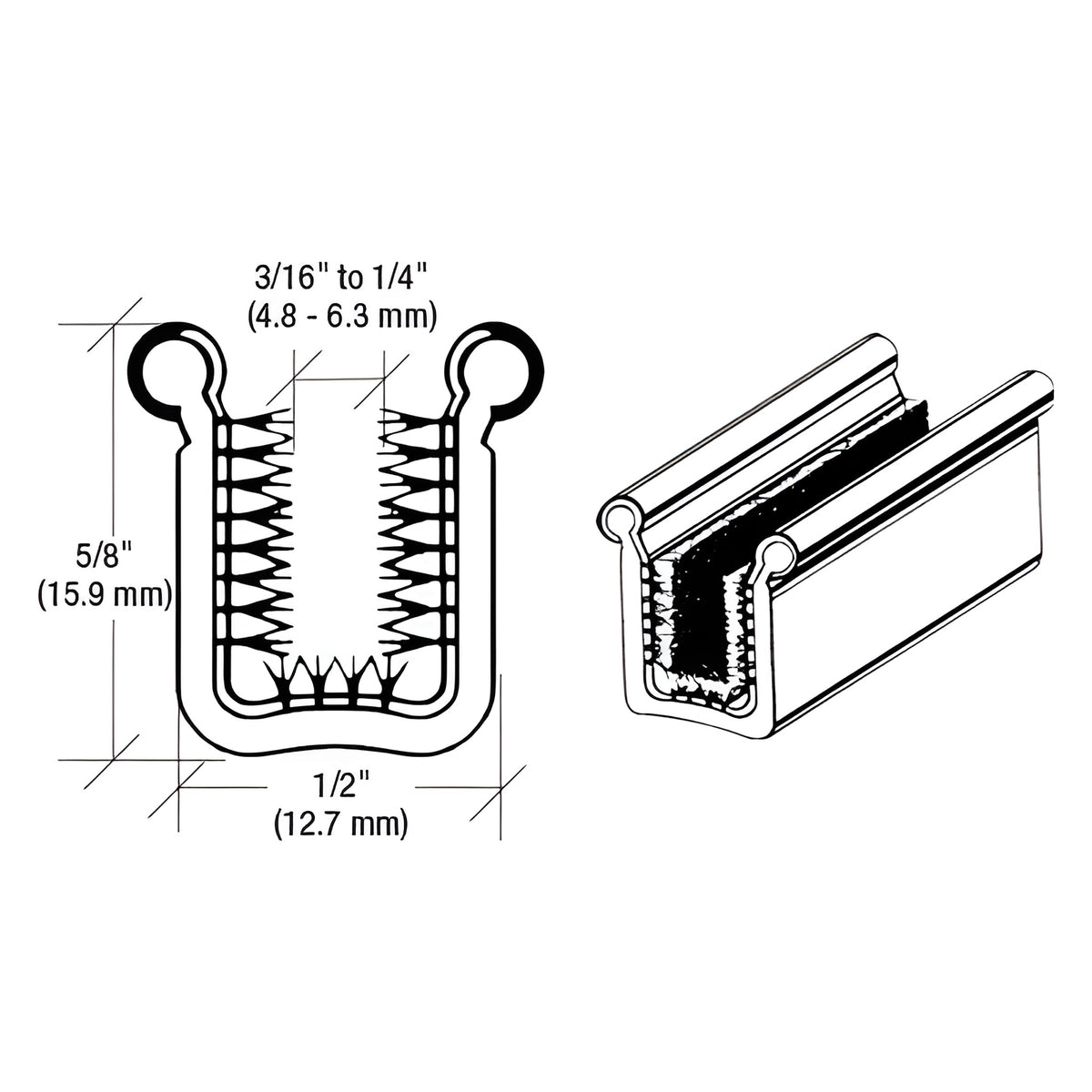 CRL Beaded Rigid Division Bar for 1957-1967 Ford - 96" Length