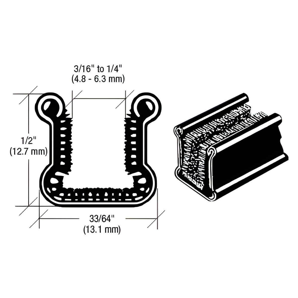 CRL Beaded Rigid Lower Division Bar for GM 1953-1963 - 96" Length