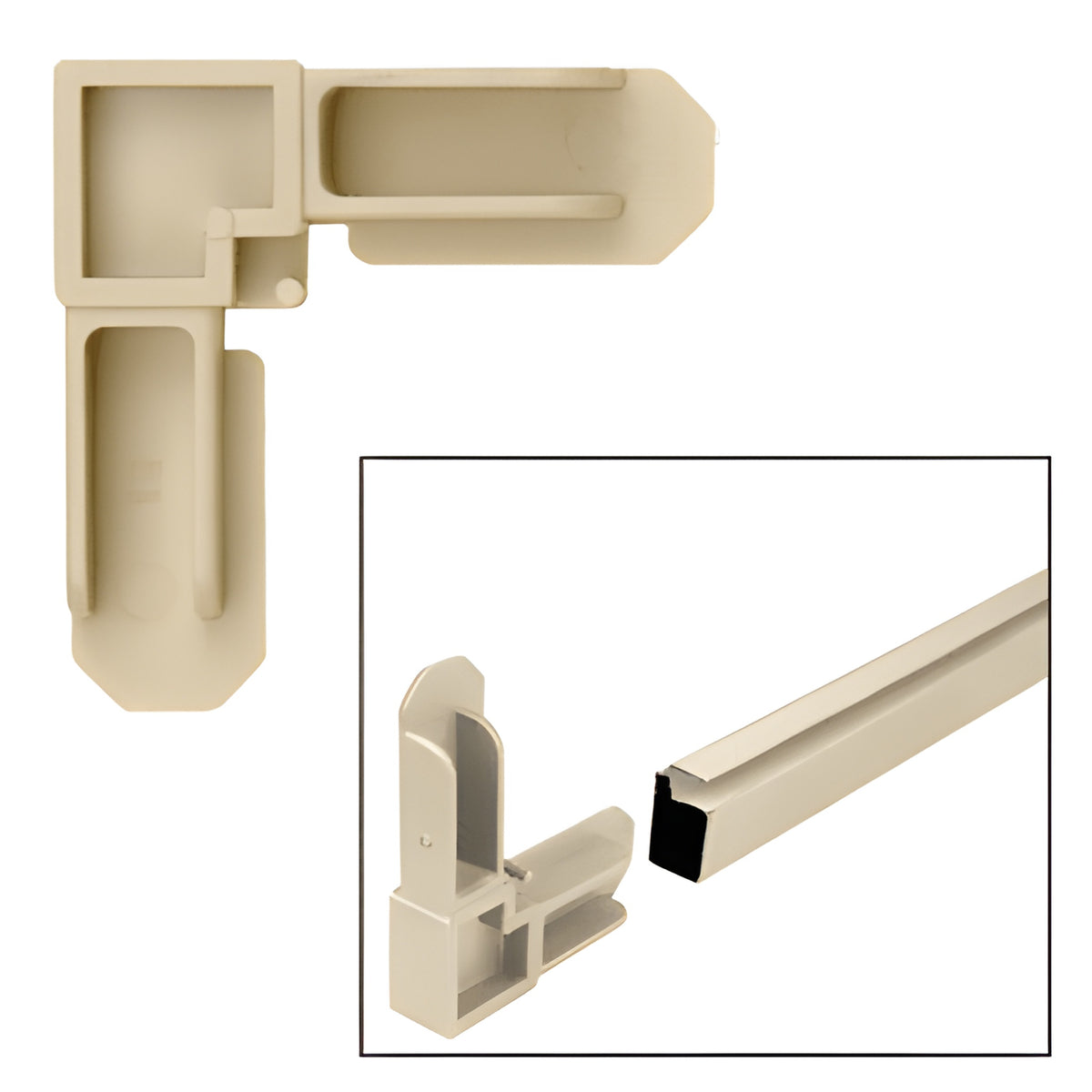 CRL Beige 7/16" Square Cut Screen Frame Corners