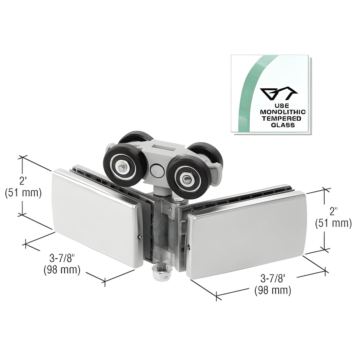 CRL Birmingham Series Top Glass-to-Glass Roller Patch