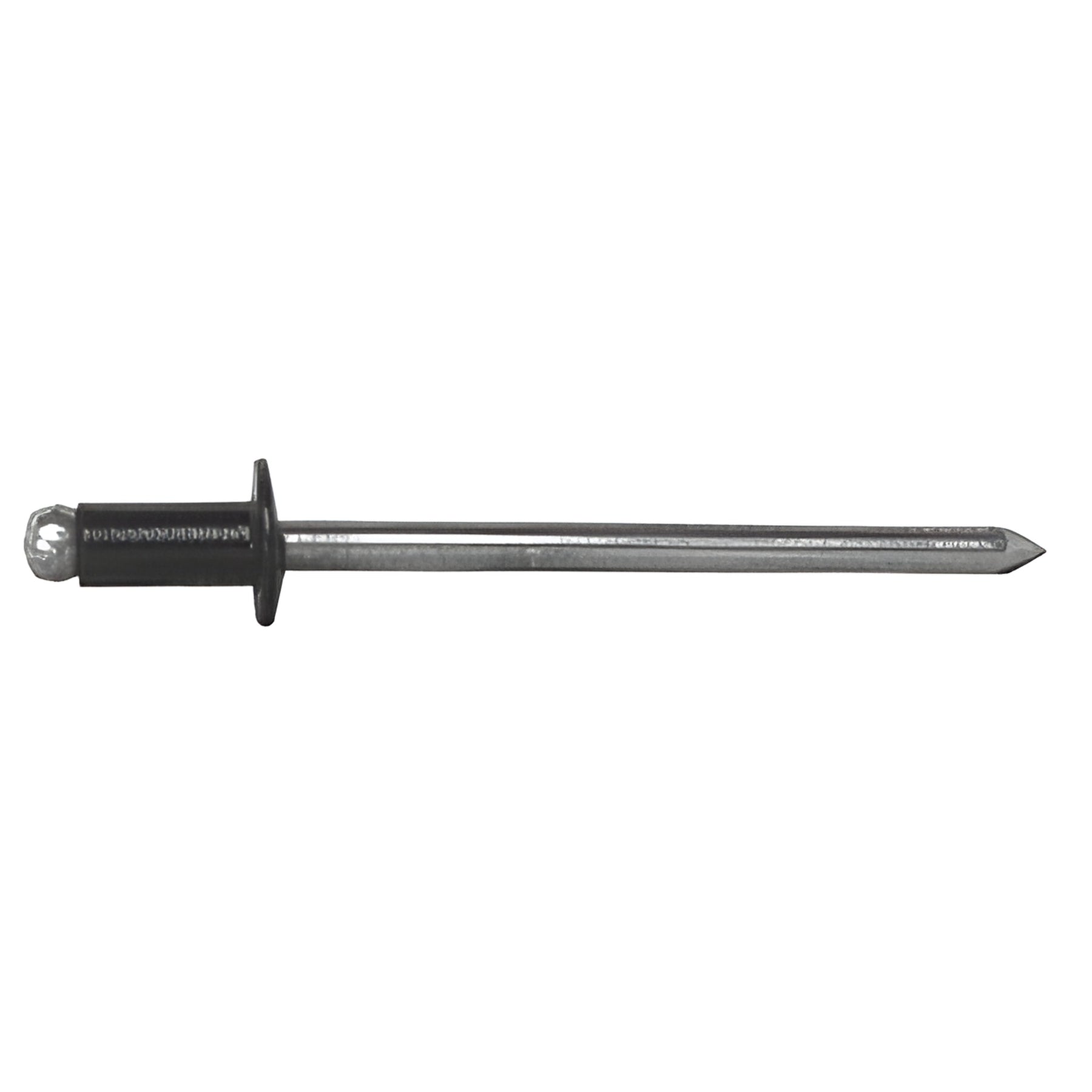 CRL Black 1/8" Diameter, 3/16" to 1/4" Grip Range Aluminum Mandrel and Rivet in Packs of 10,000