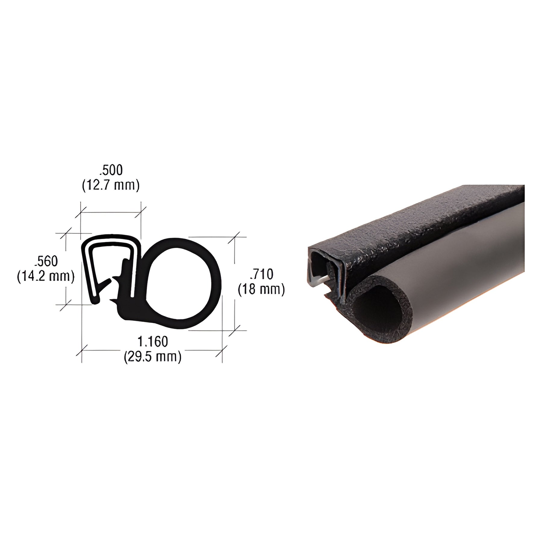 CRL Black 25' Bulb Trim Seal®