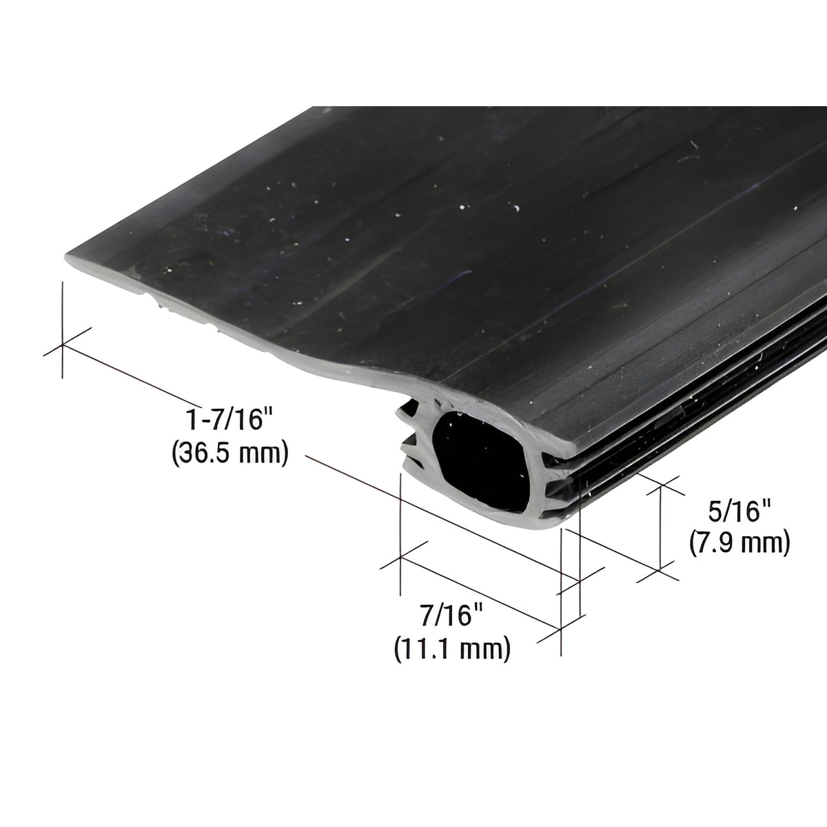CRL Black 84" Vinyl 7/8" - 1-7/16" Adjustable Width Bug Strip