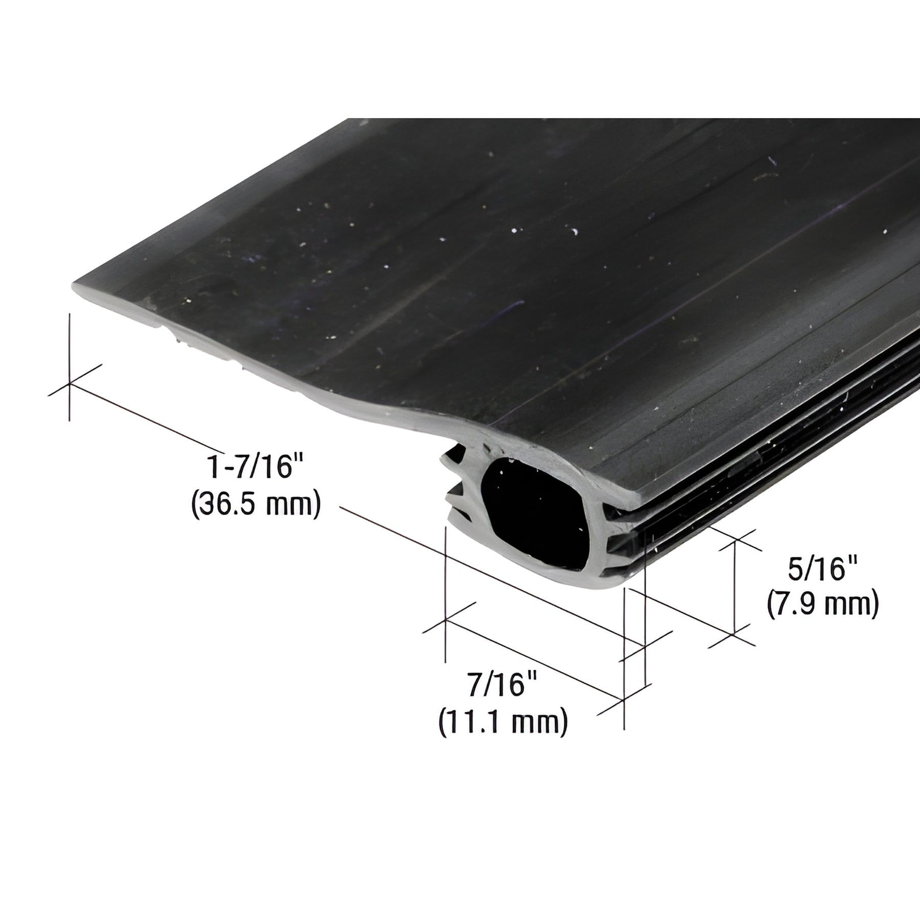 CRL Black 84" Vinyl 7/8" - 1-7/16" Adjustable Width Bug Strip