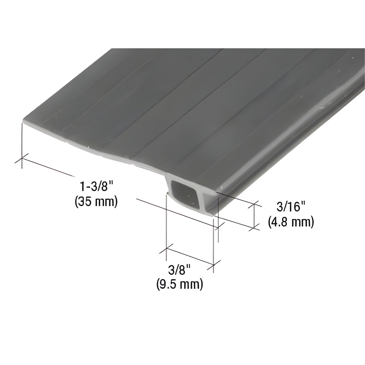 CRL Black 84" Vinyl 7/8" to 1-3/8" Adjustable Width Bug Strip