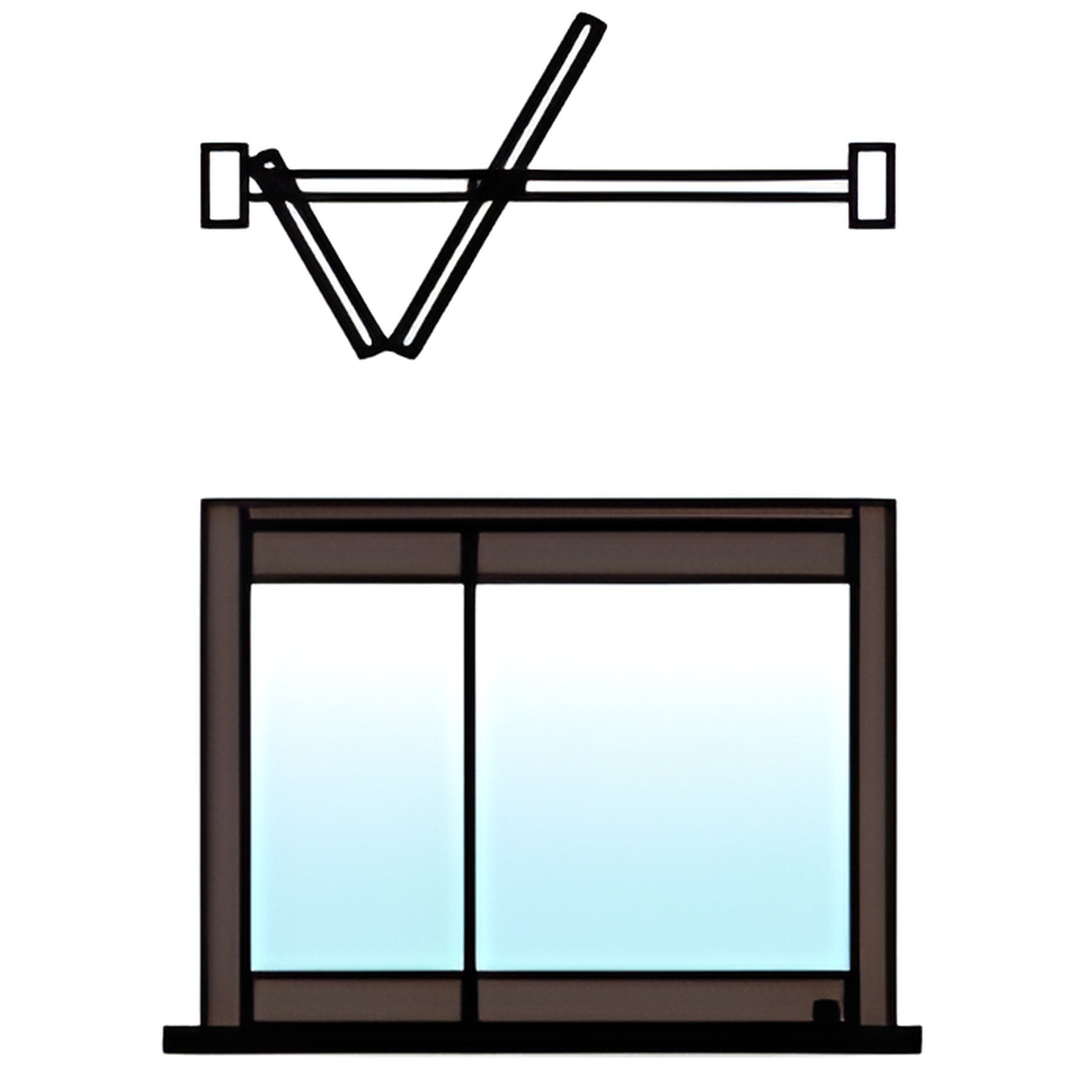 CRL Black Bronze Anodized 2-Panel Overhead Track Half Leaf Bi-Fold Door Configuration