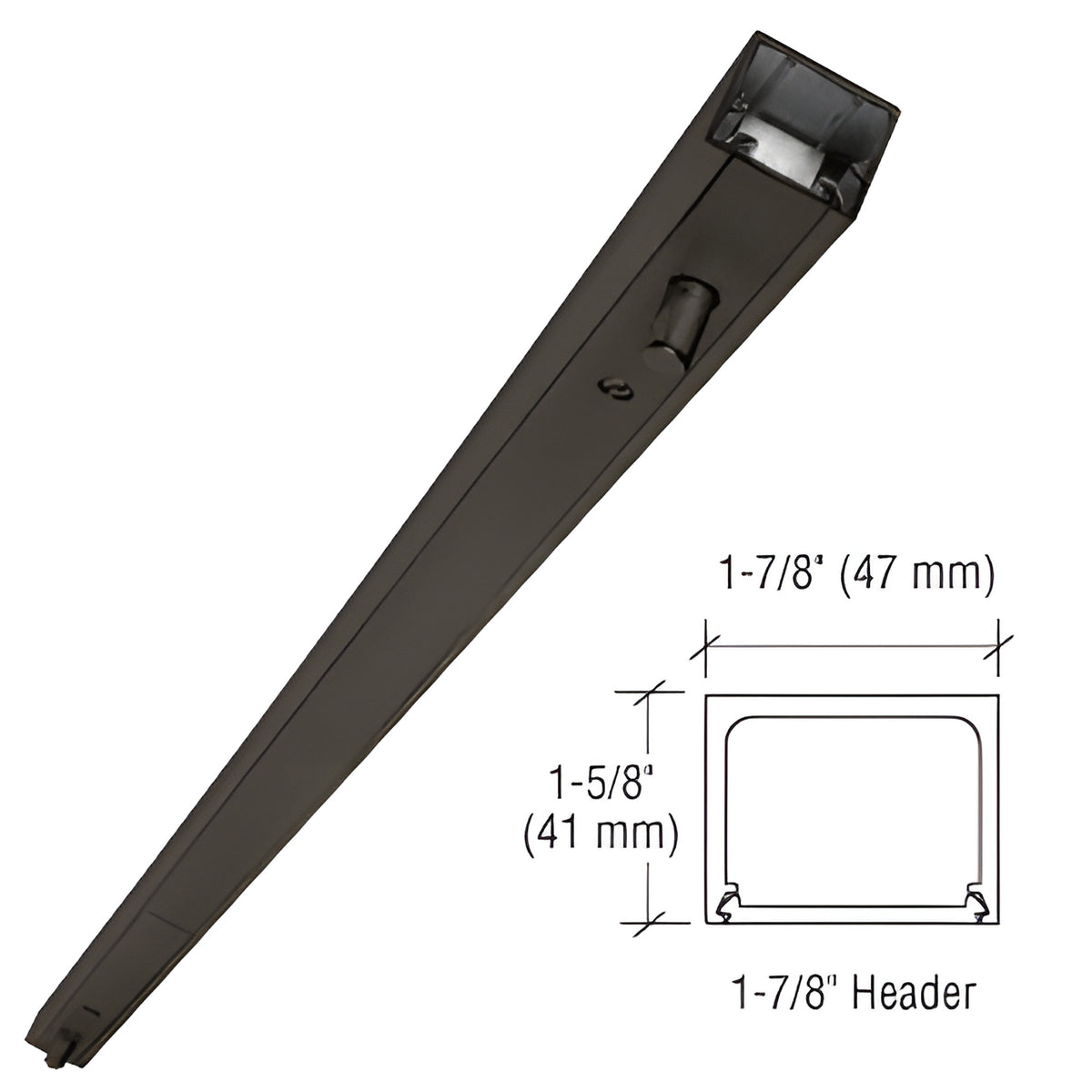 CRL Black Bronze Anodized 72" Stock Size Double Door Narrow Header