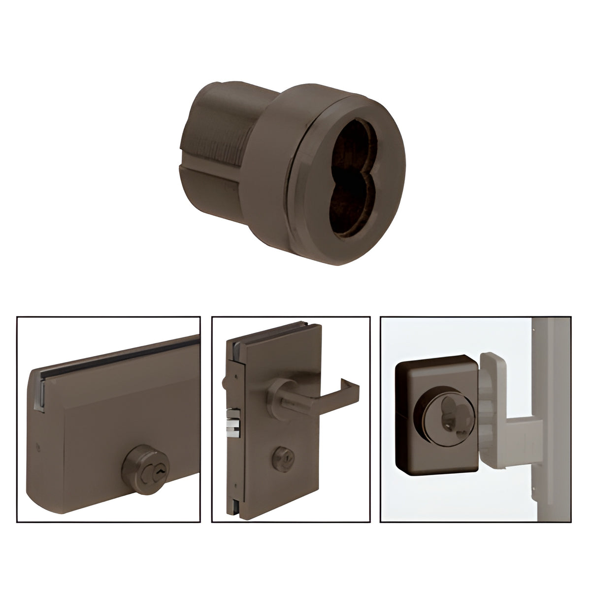 CRL Black Bronze Anodized Mortise Housing for 7-Pin Small Format Interchangeable Cores (SFIC)