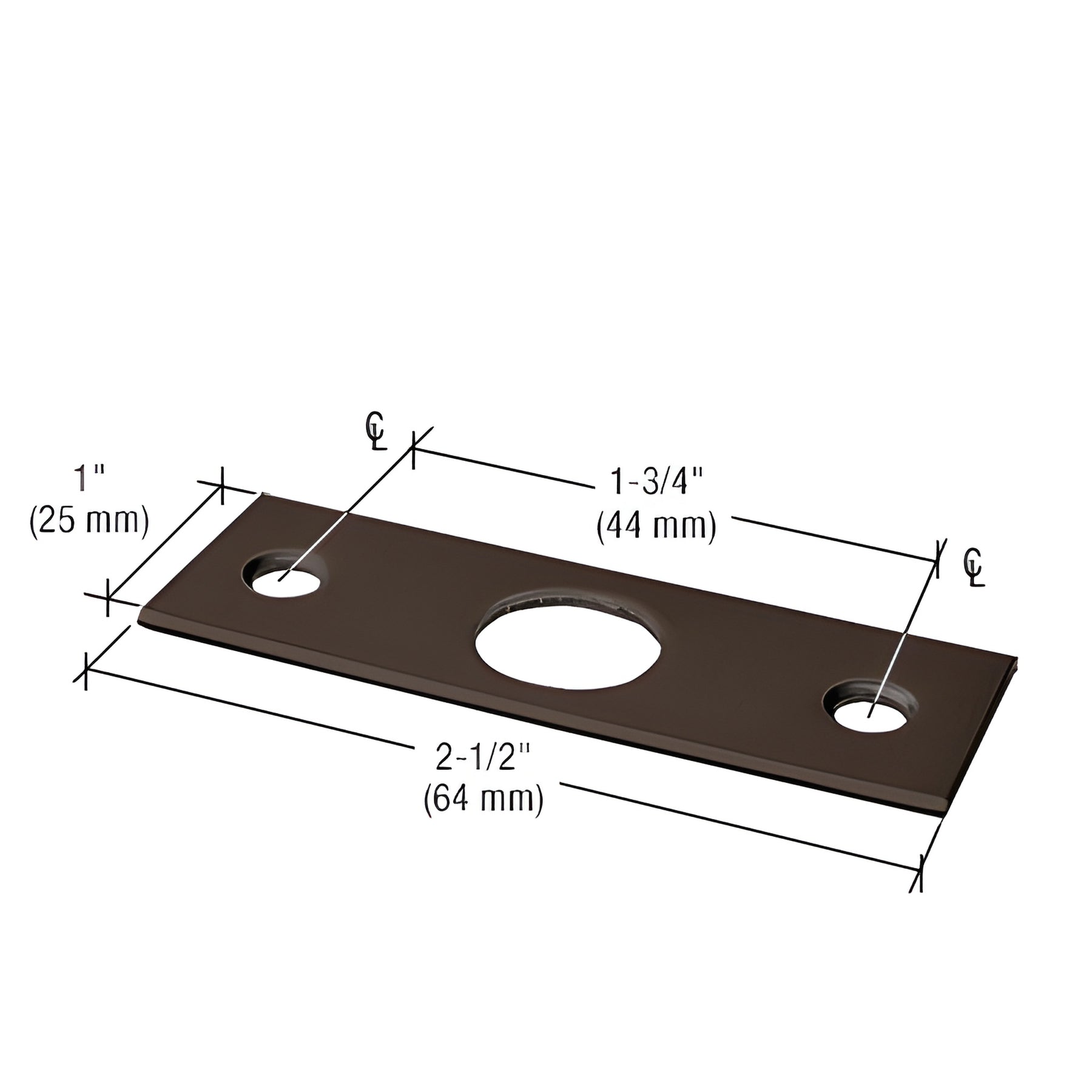 CRL Black Bronze Anodized Strike Plate