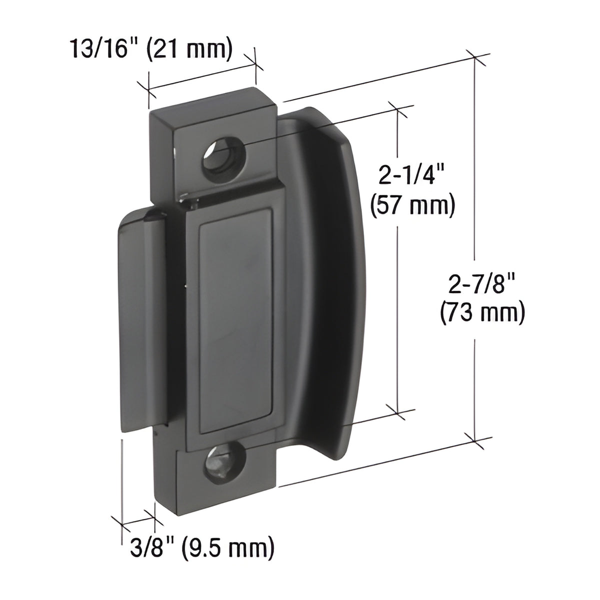 CRL Black Diecast Window Latch and Pull
