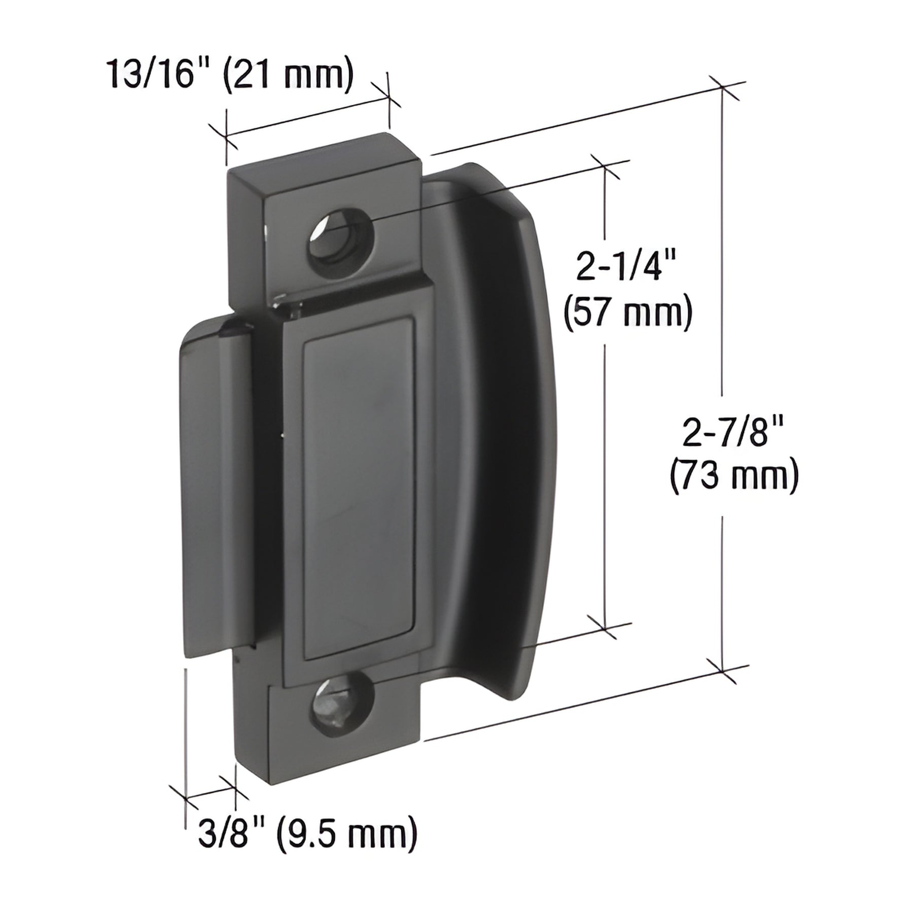CRL Black Diecast Window Latch and Pull