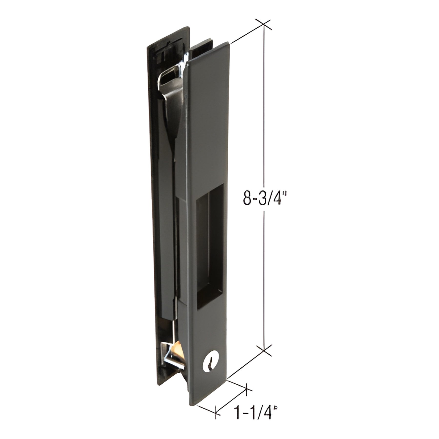 CRL Black Plastic Adams Rite® Handle and Key Set with 6-1/4" Screw Holes