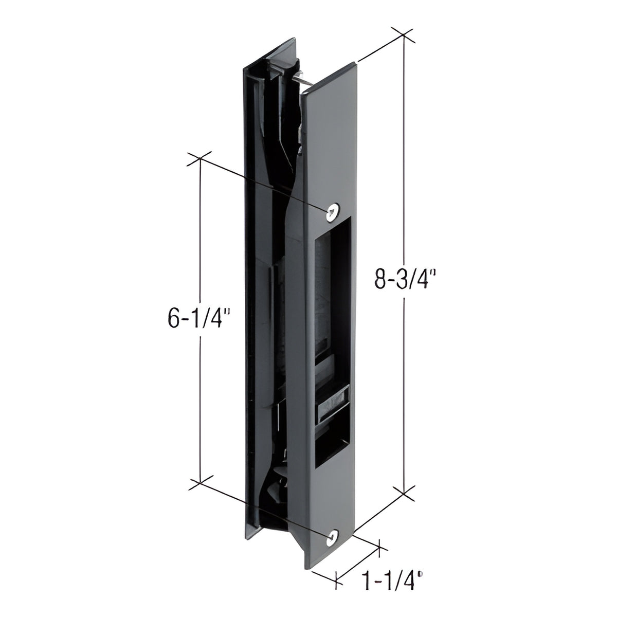 CRL Black Plastic Adams Rite® Handle with 6-1/4" Screw Holes