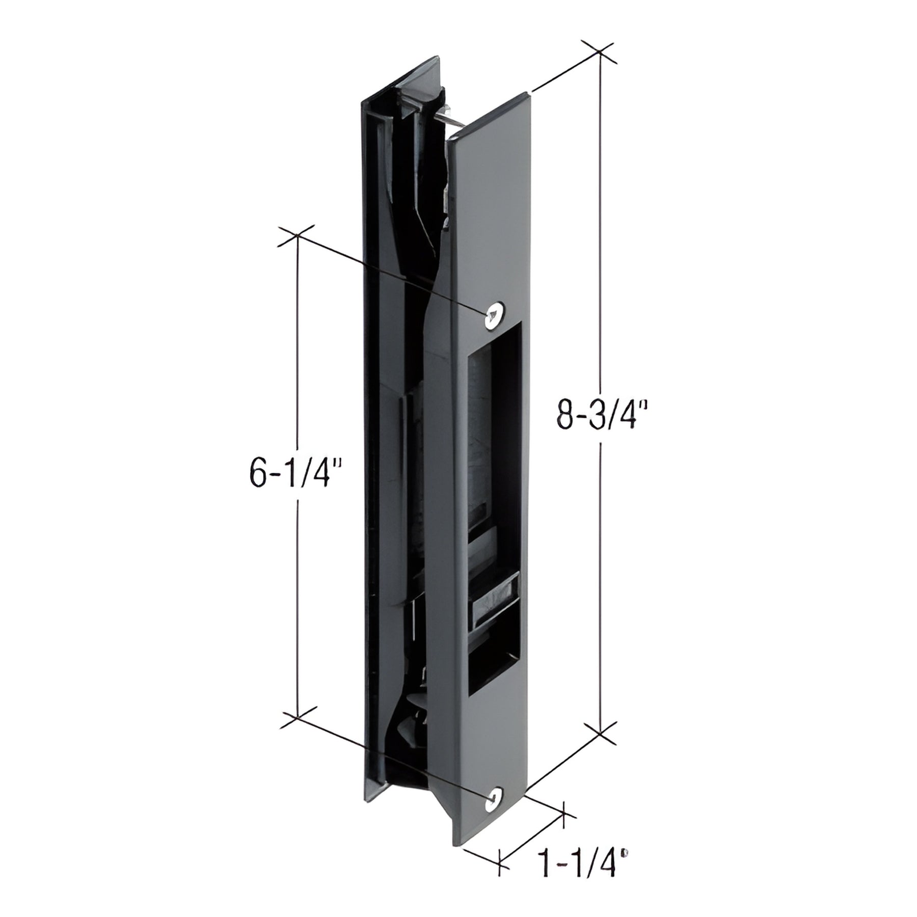 CRL Black Plastic Adams Rite® Handle with 6-1/4" Screw Holes