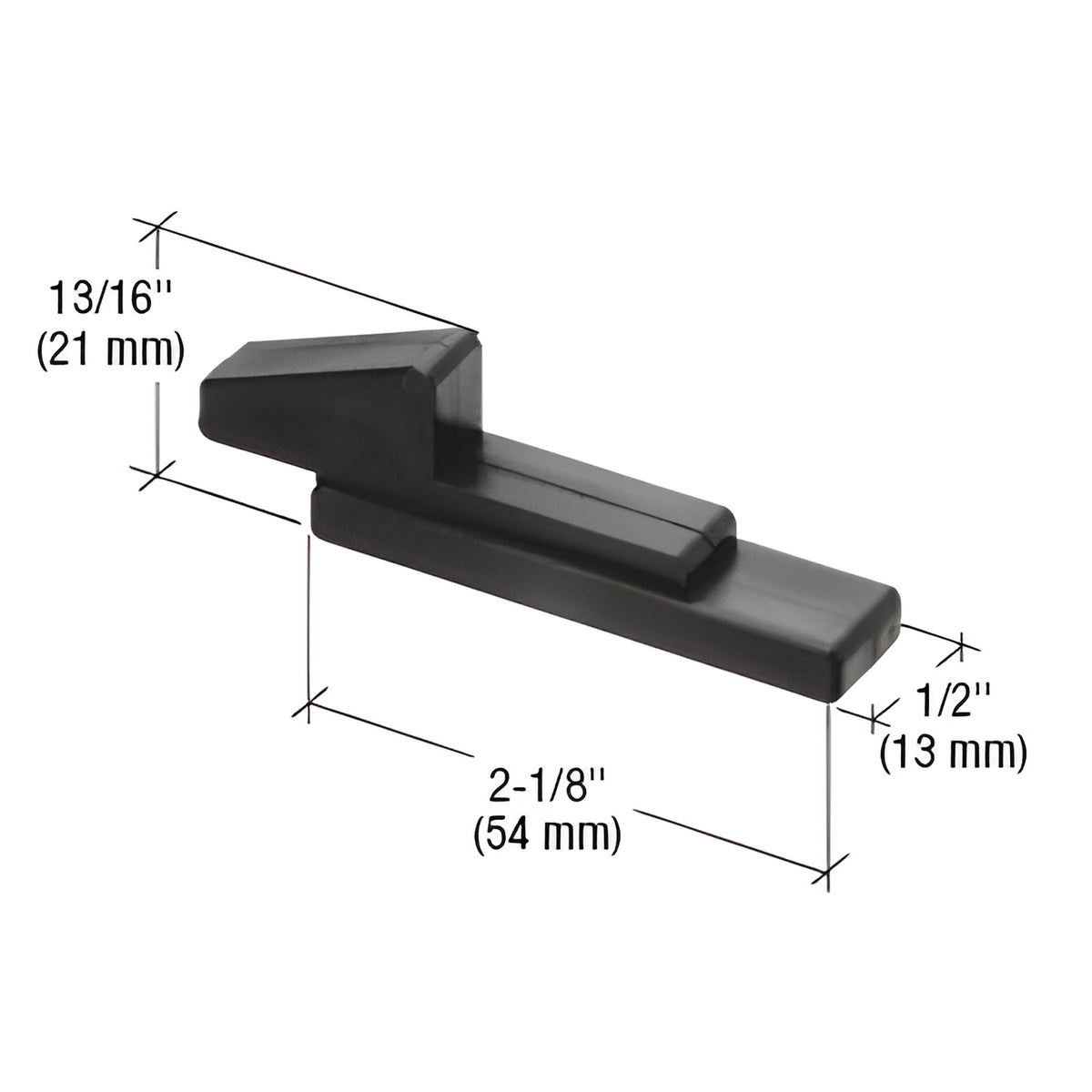 CRL Black Plastic Sash Lock - 2/Pk