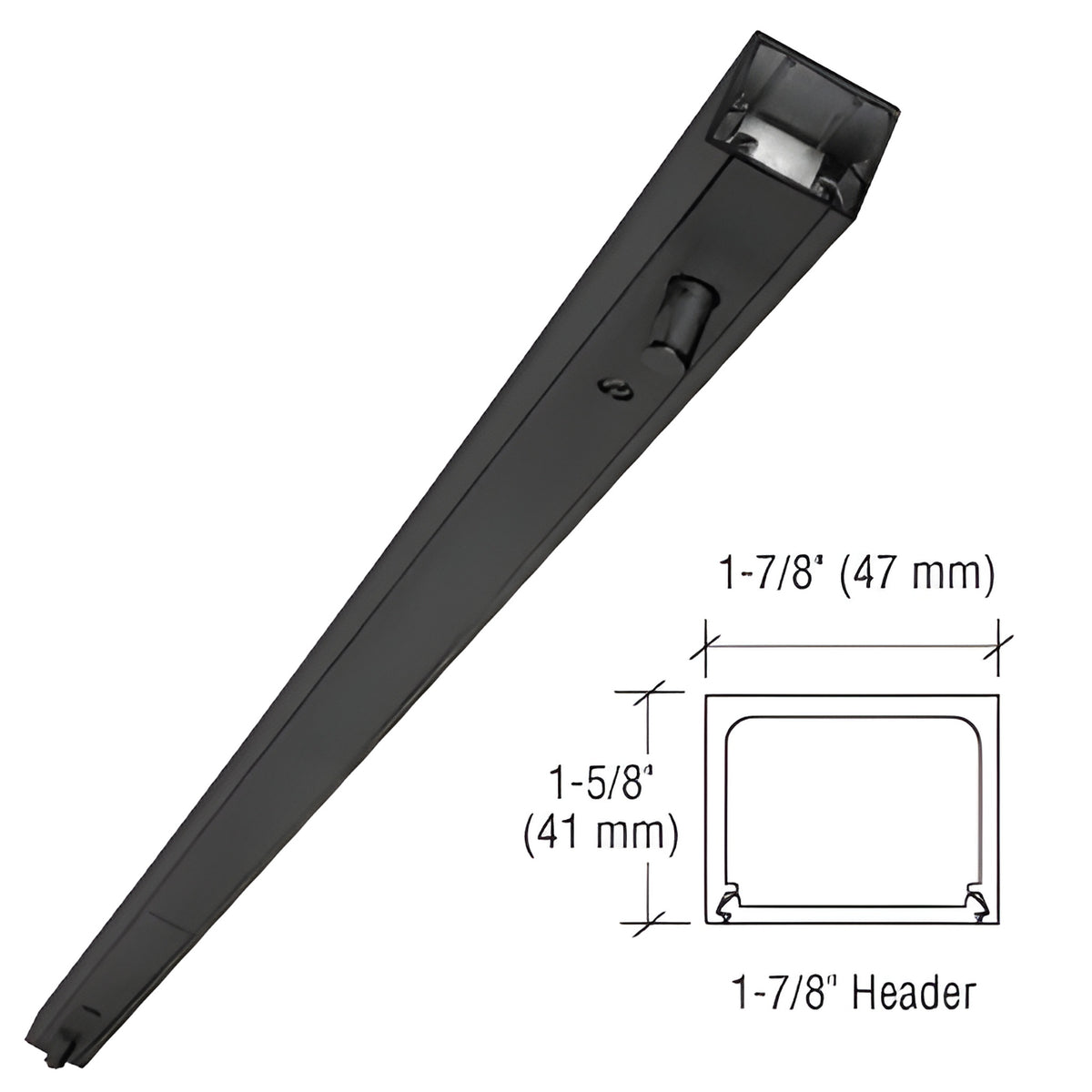 CRL Black Powder Coat 72" Stock Size Double Door Narrow Header