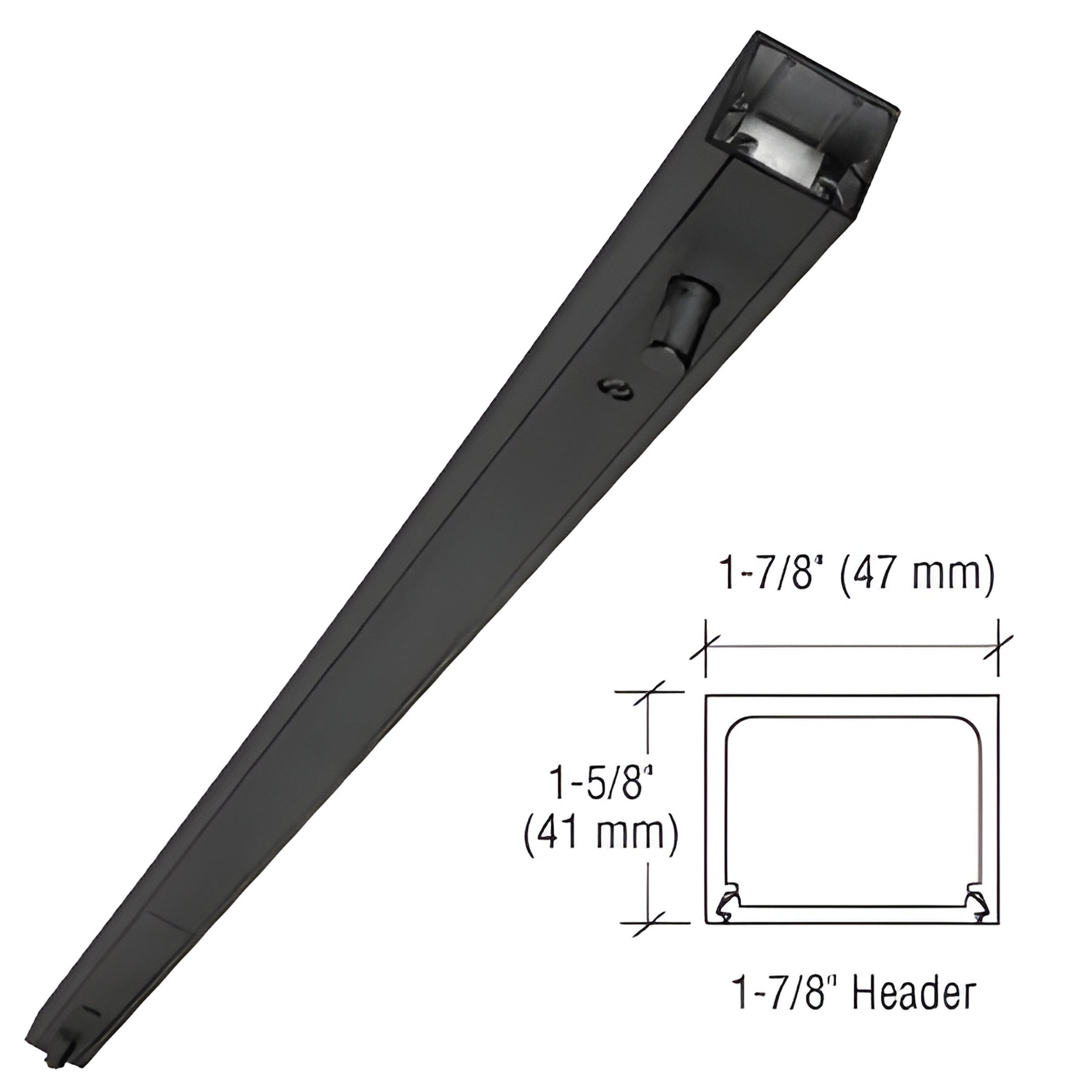 CRL Black Powder Coat 72" Stock Size Double Door Narrow Header