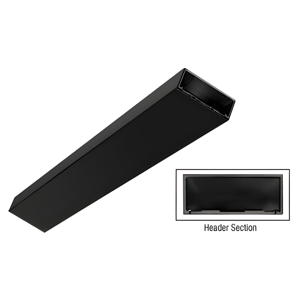 CRL Black Powder Coated 4-1/2" Header/Jamb With Flat Filler Custom Length