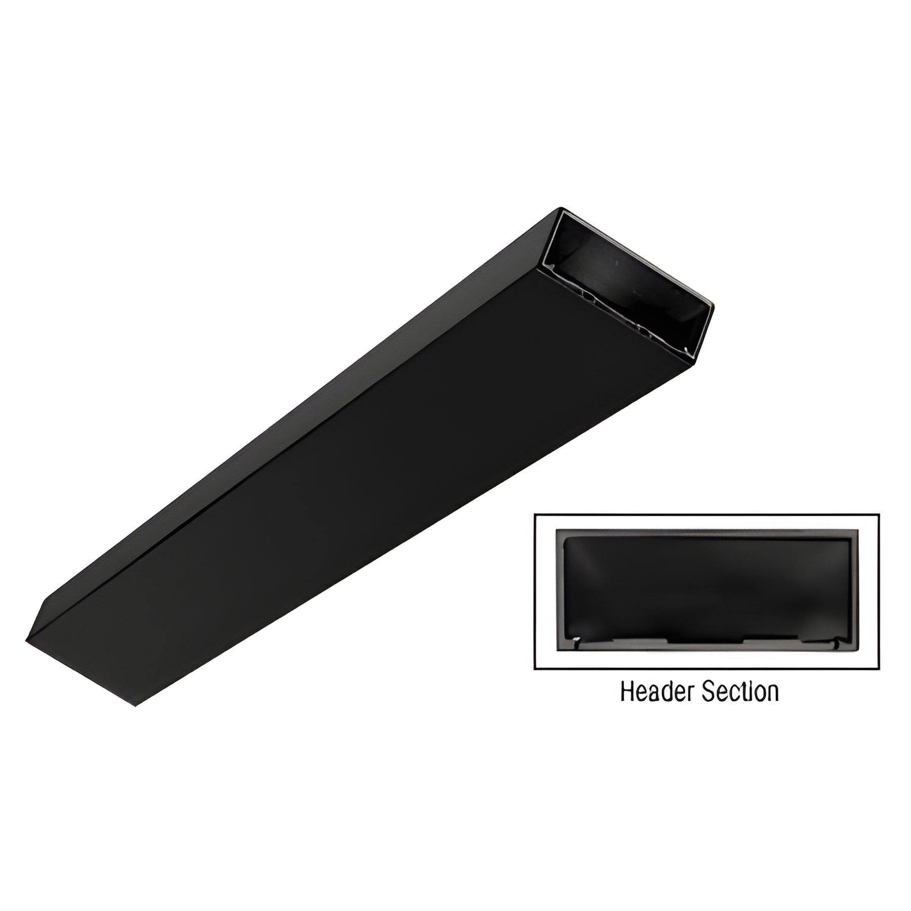 CRL Black Powder Coated 4-1/2" Header/Jamb With Flat Filler Custom Length