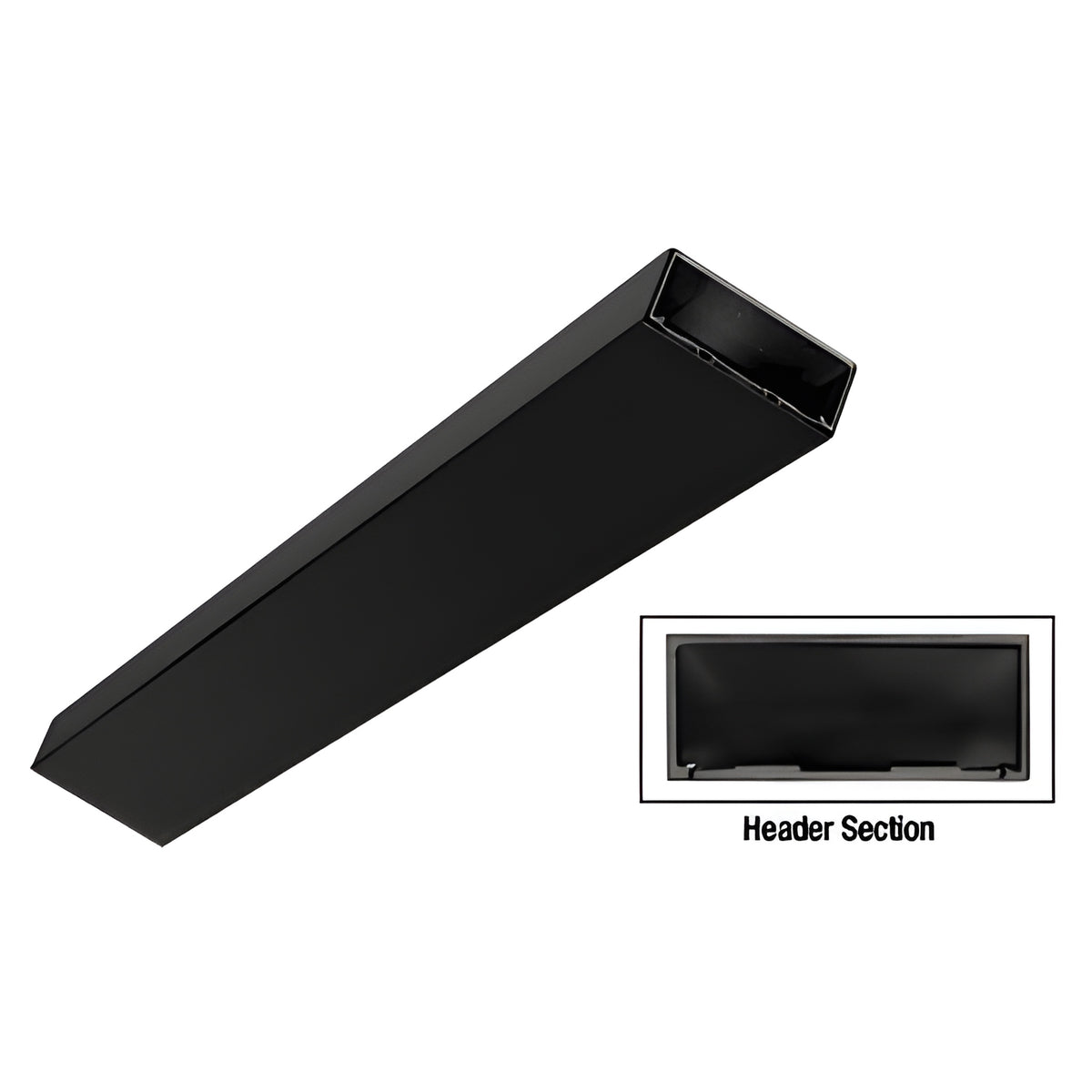CRL Black Powder Coated 4" Header/Jamb with Flat Filler Custom Length