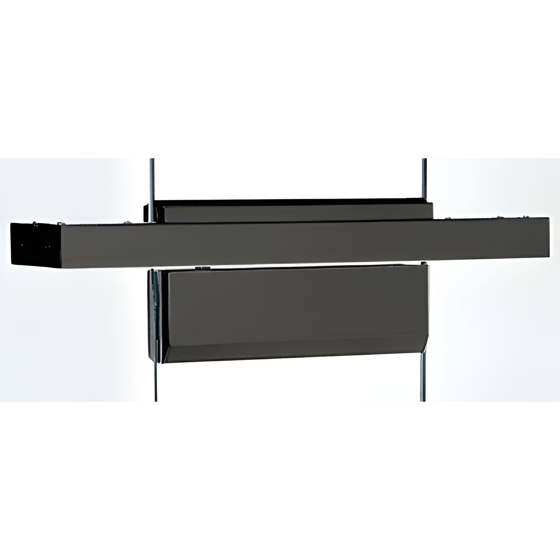 CRL Black Powder Coated Custom Length Single Door Floating Header