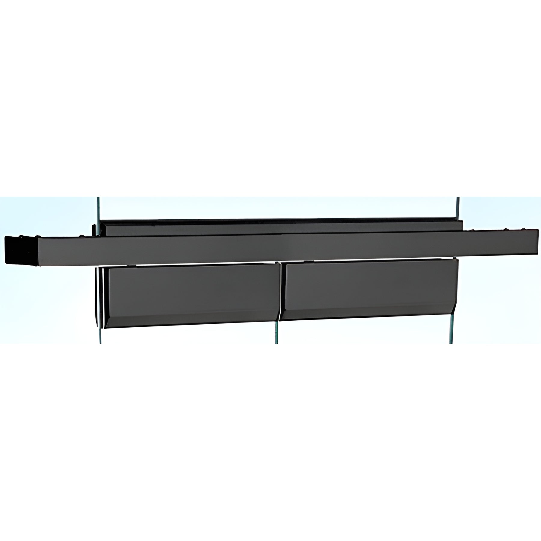 CRL Black Powder Coated Double Floating Header for Overhead Concealed Door Closers - for 72" Wide Opening
